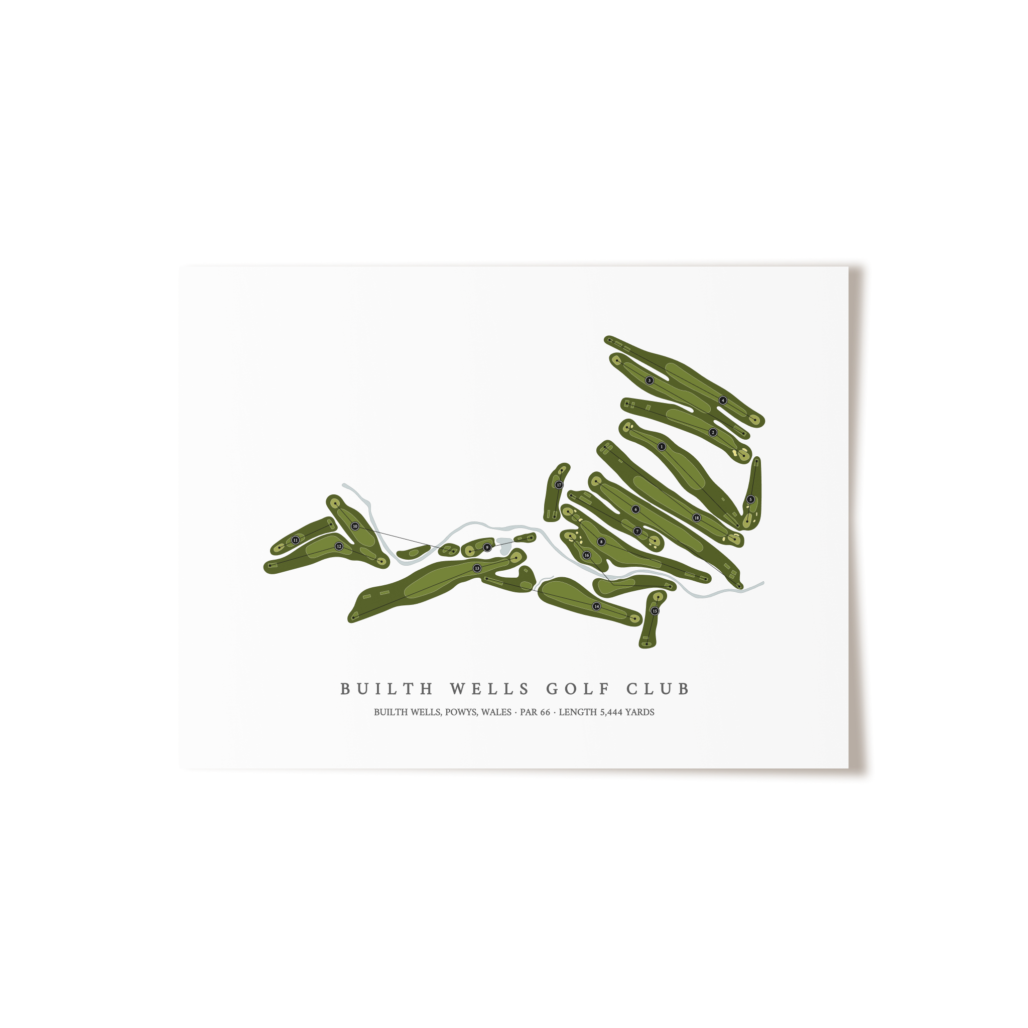 Builth Wells Golf Club | Golf Course Print | Unframed