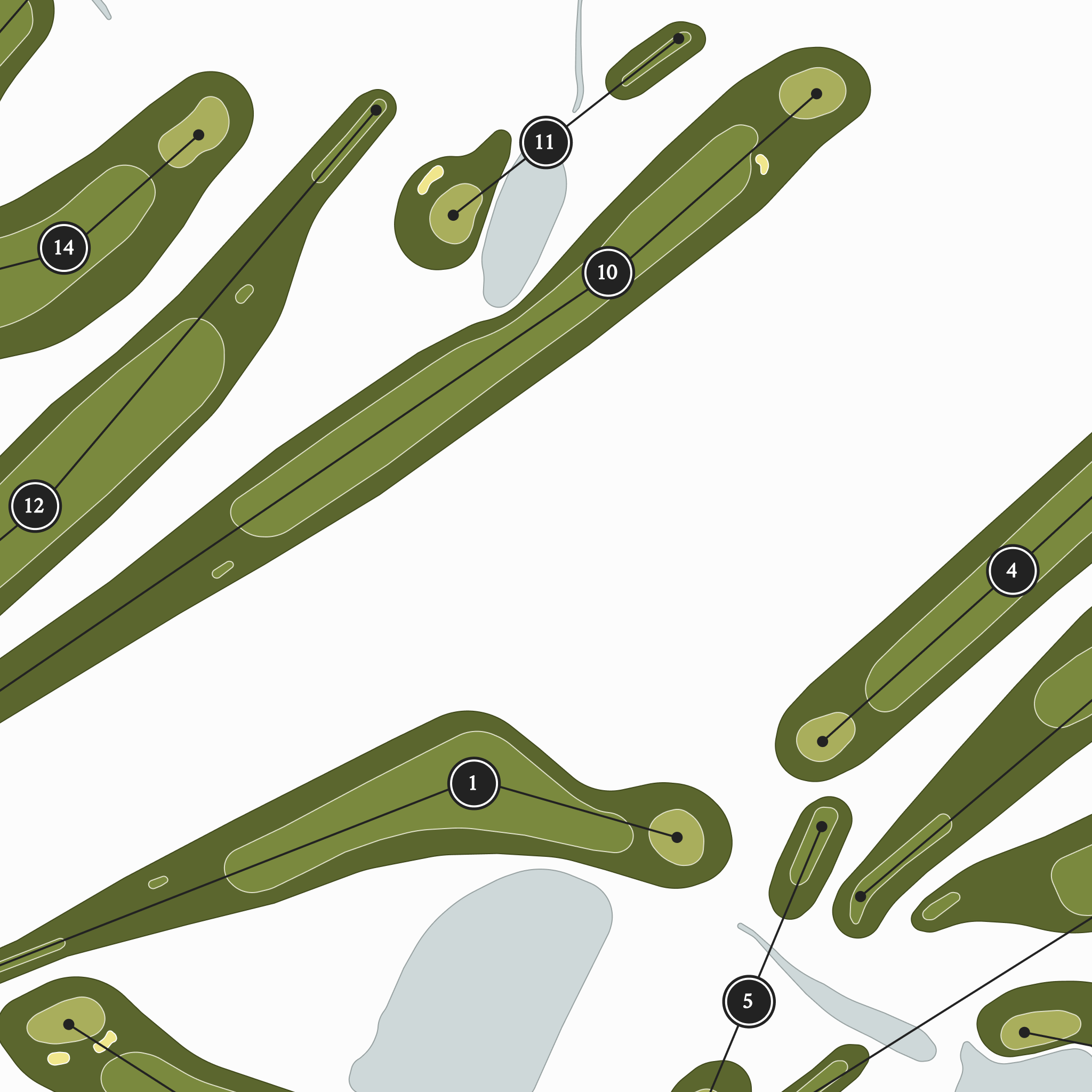 Bull Creek Golf & Country Club | Golf Course Map | Close Up