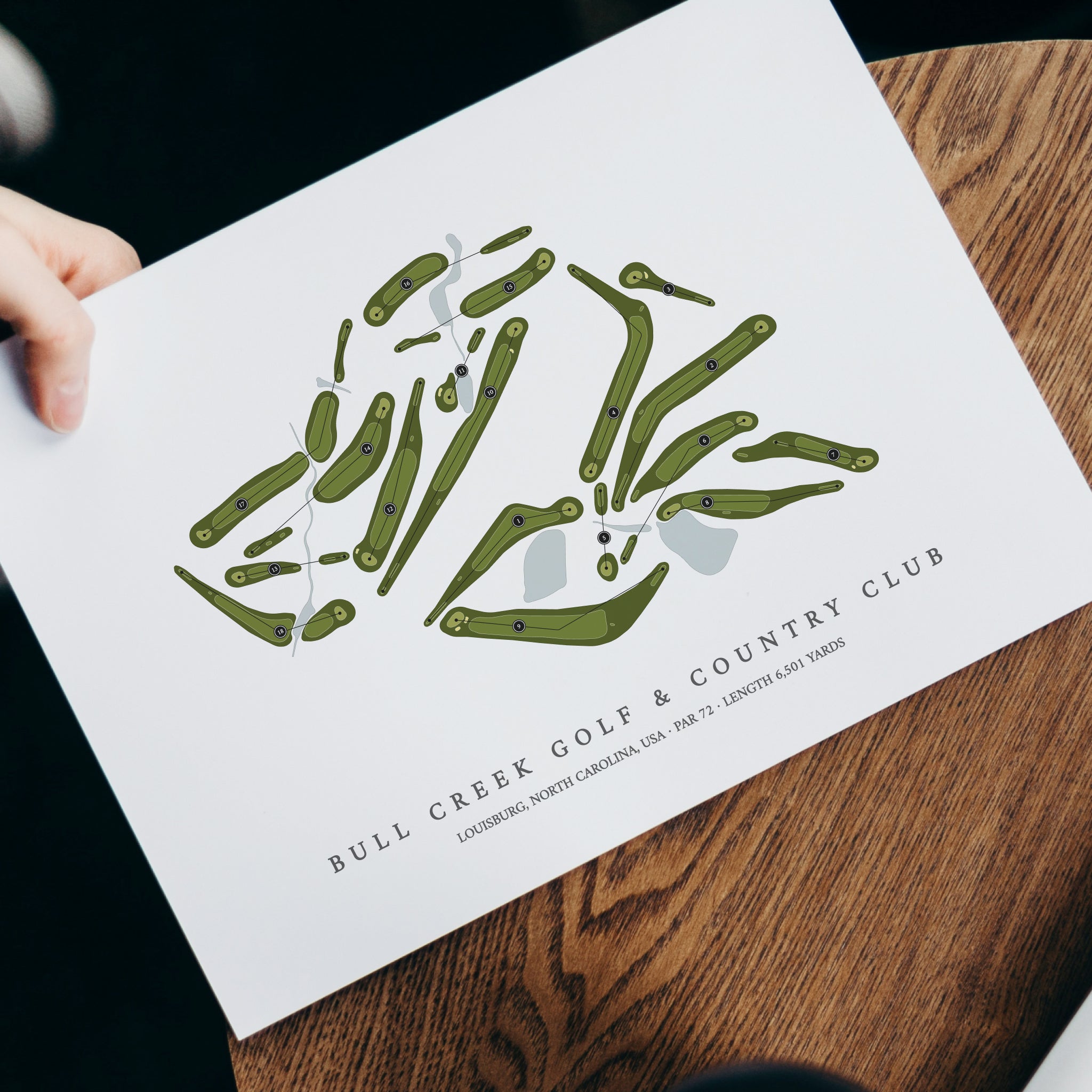 Bull Creek Golf & Country Club | Golf Course Map | With Laptop