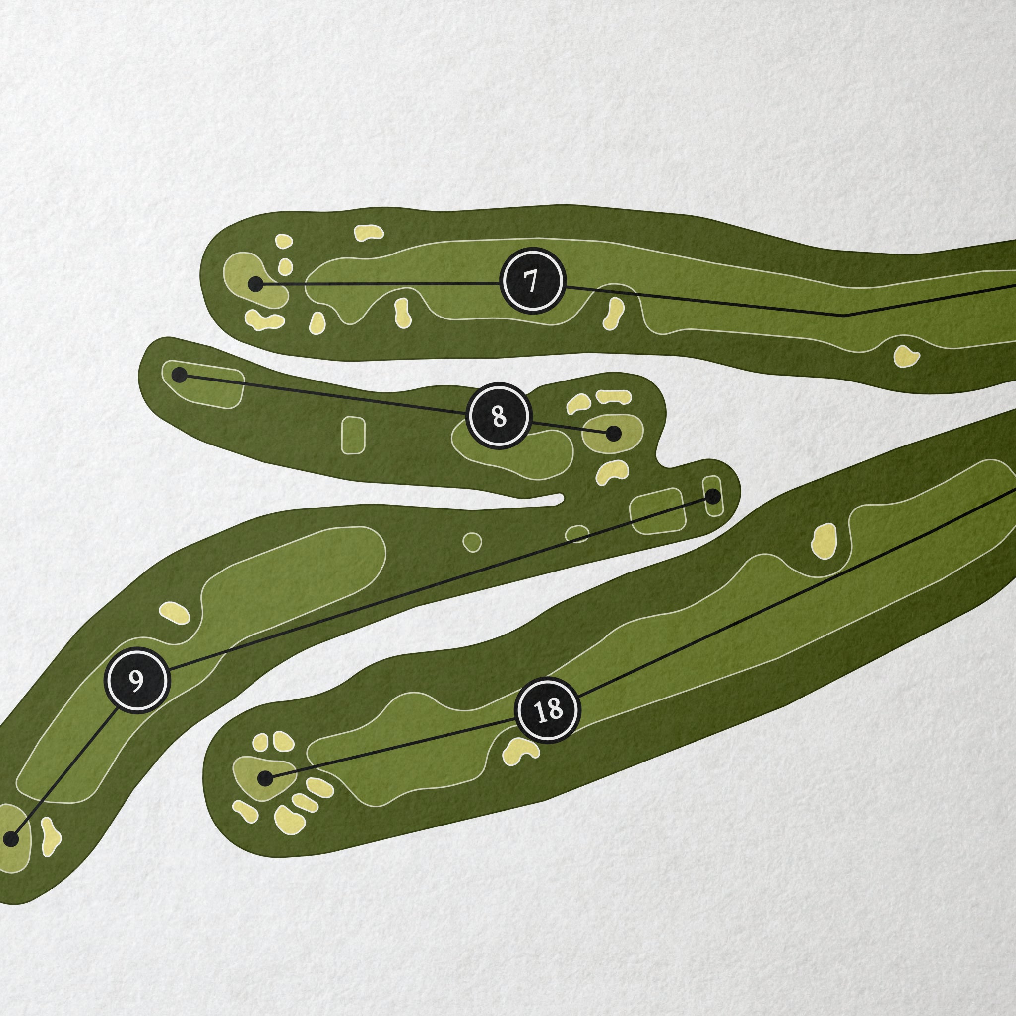 Burlington Country Club | Golf Course Map | Close Up