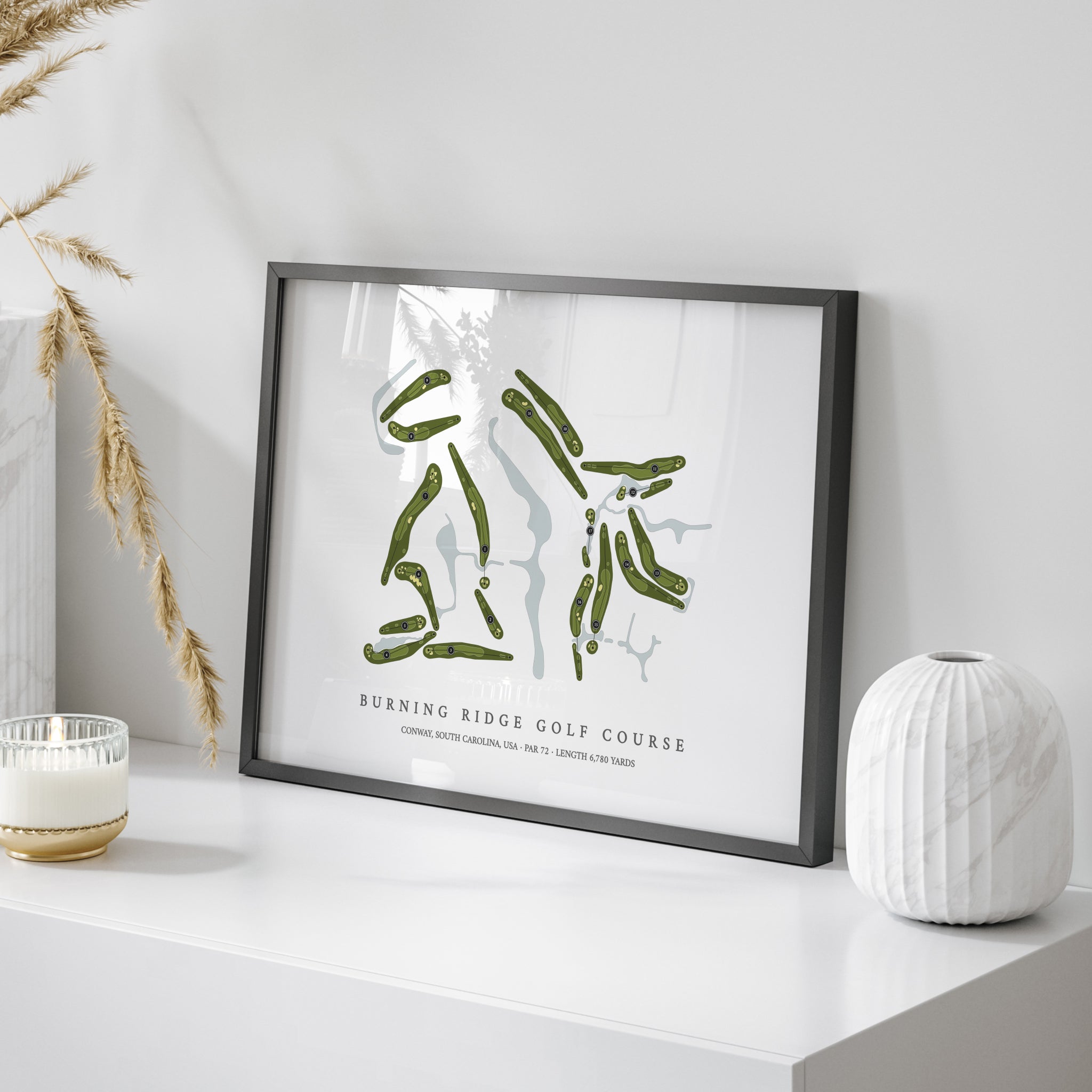 Burning Ridge Golf Course | Golf Course Map | On Table