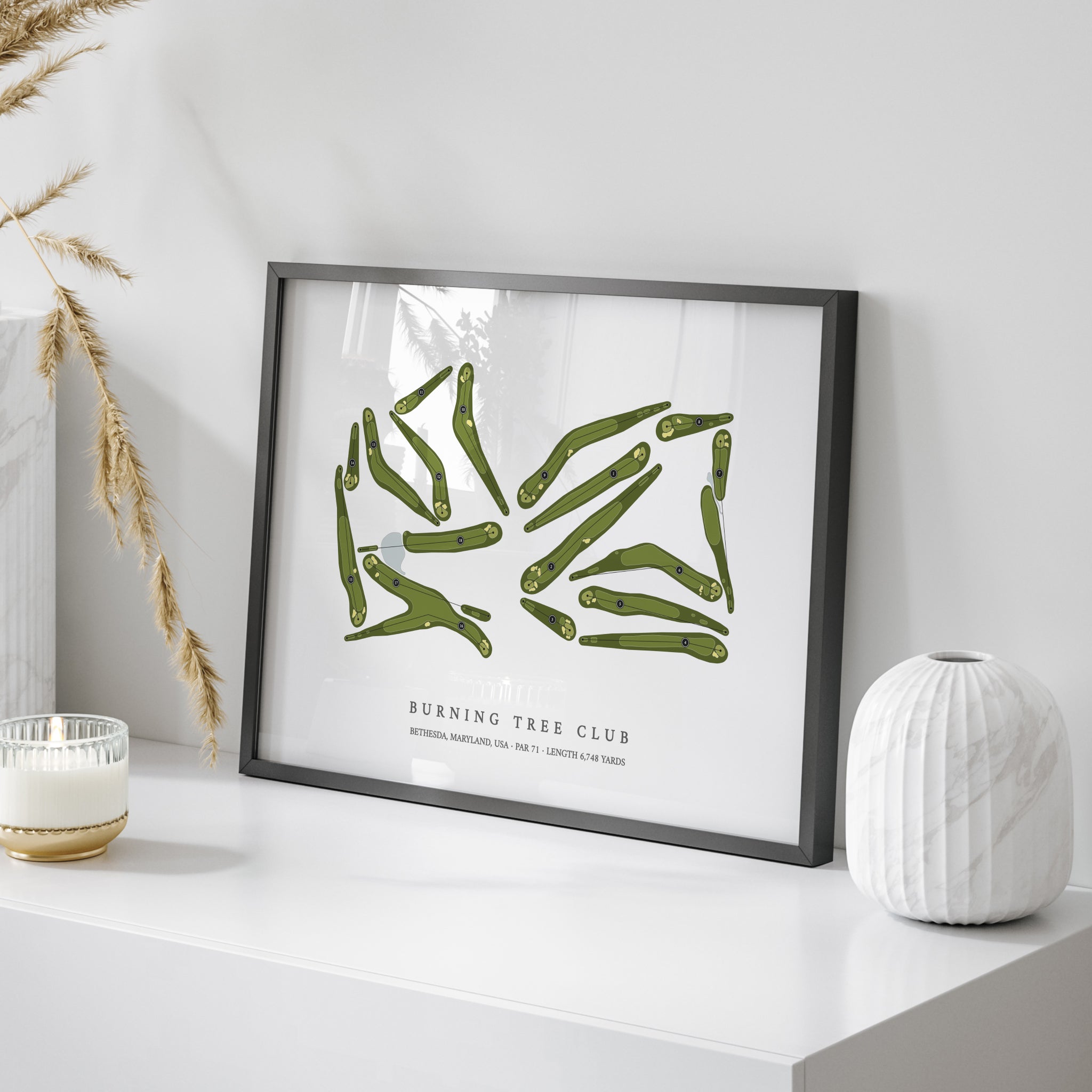 Burning Tree Club | Golf Course Map | On Table