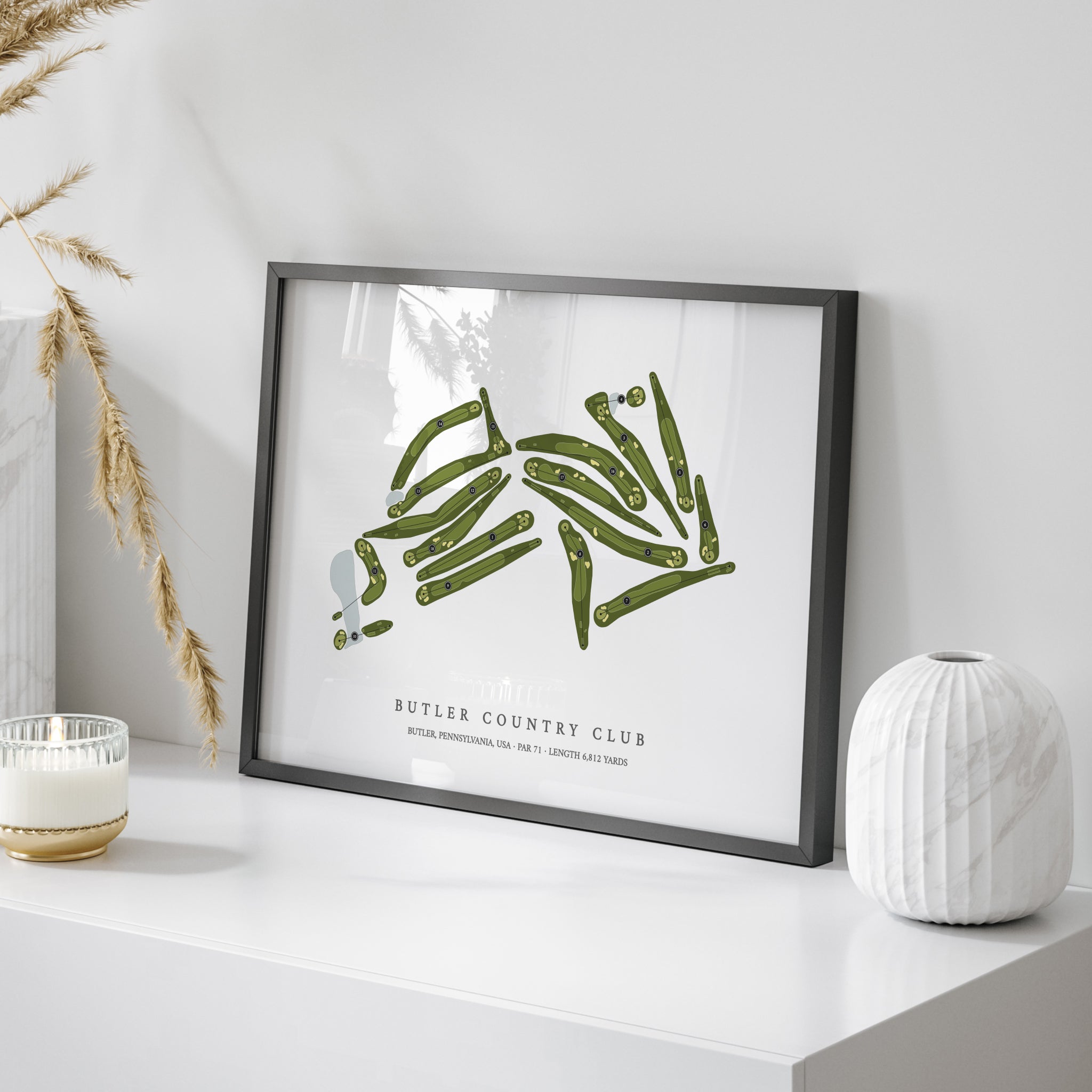 Butler Country Club | Golf Course Map | On Table