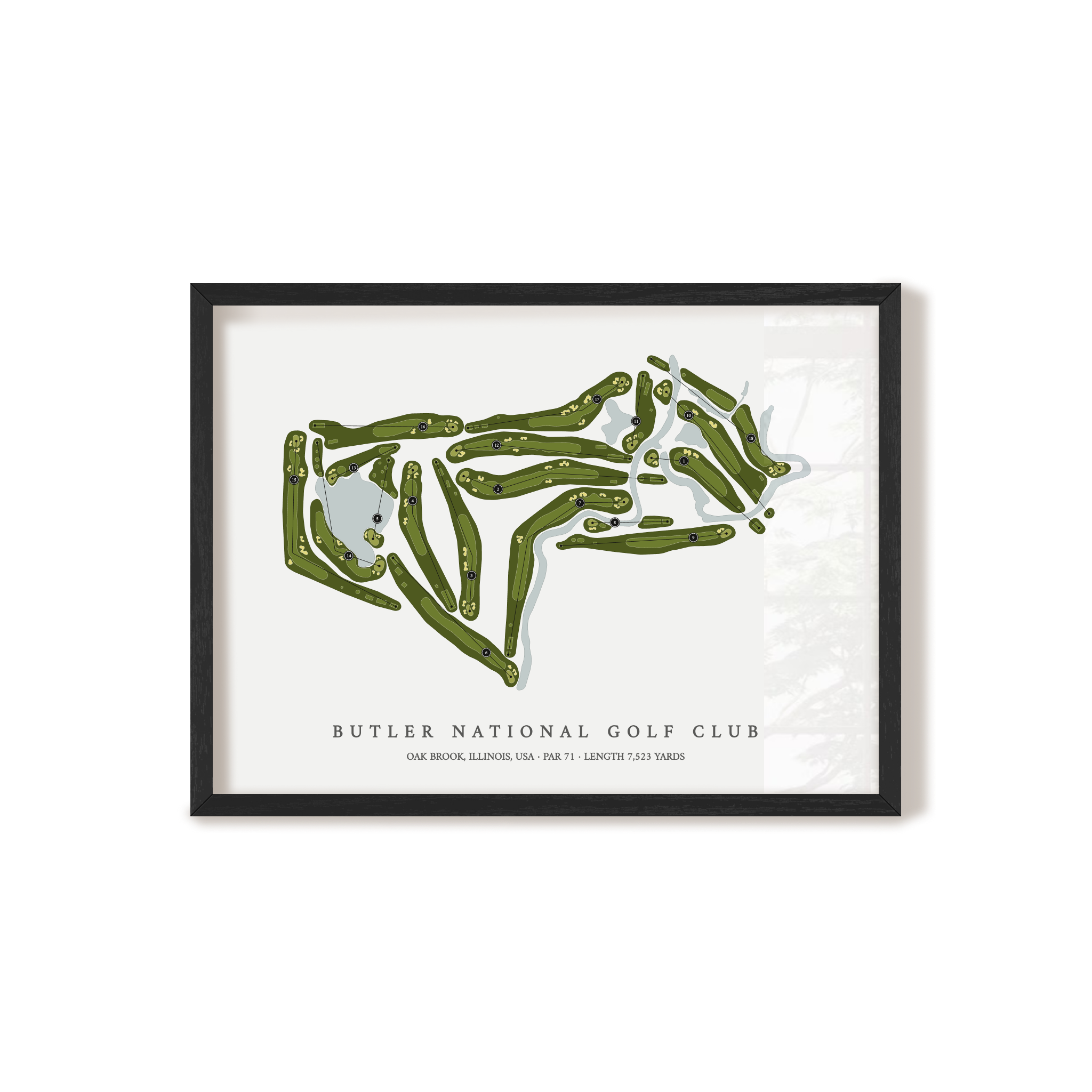 Butler National Golf Club | Golf Course Map | Black+Frame