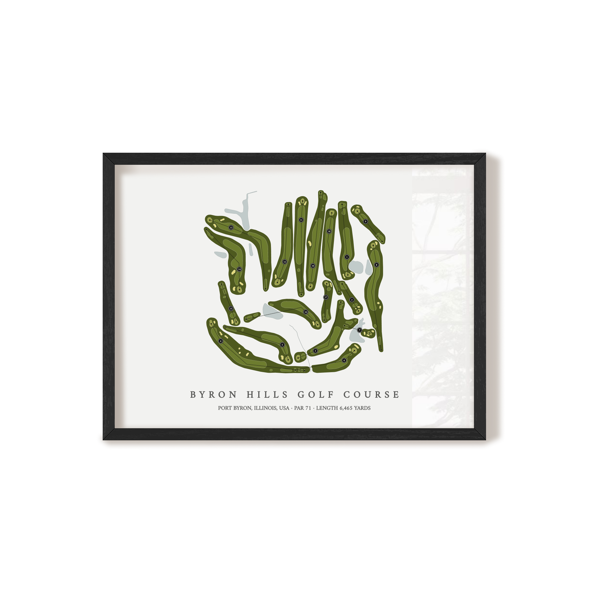 Byron Hills Golf Course | Golf Course Map | Black+Frame