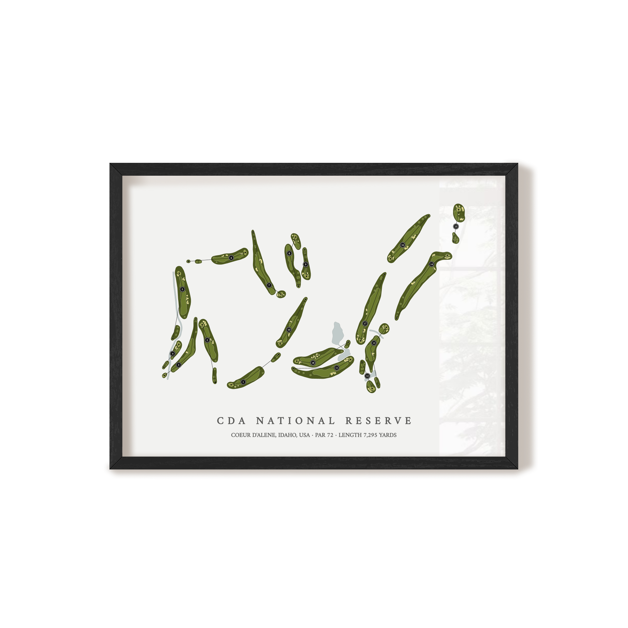 CDA National Reserve | Golf Course Print | Black Frame