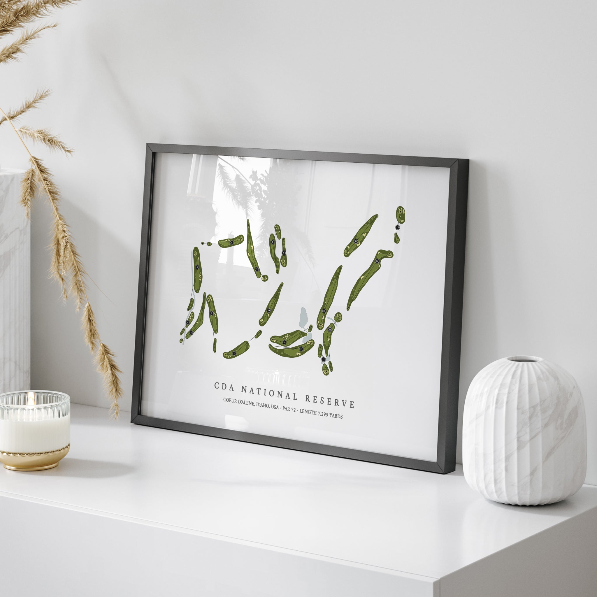CDA National Reserve | Golf Course Print | On Table