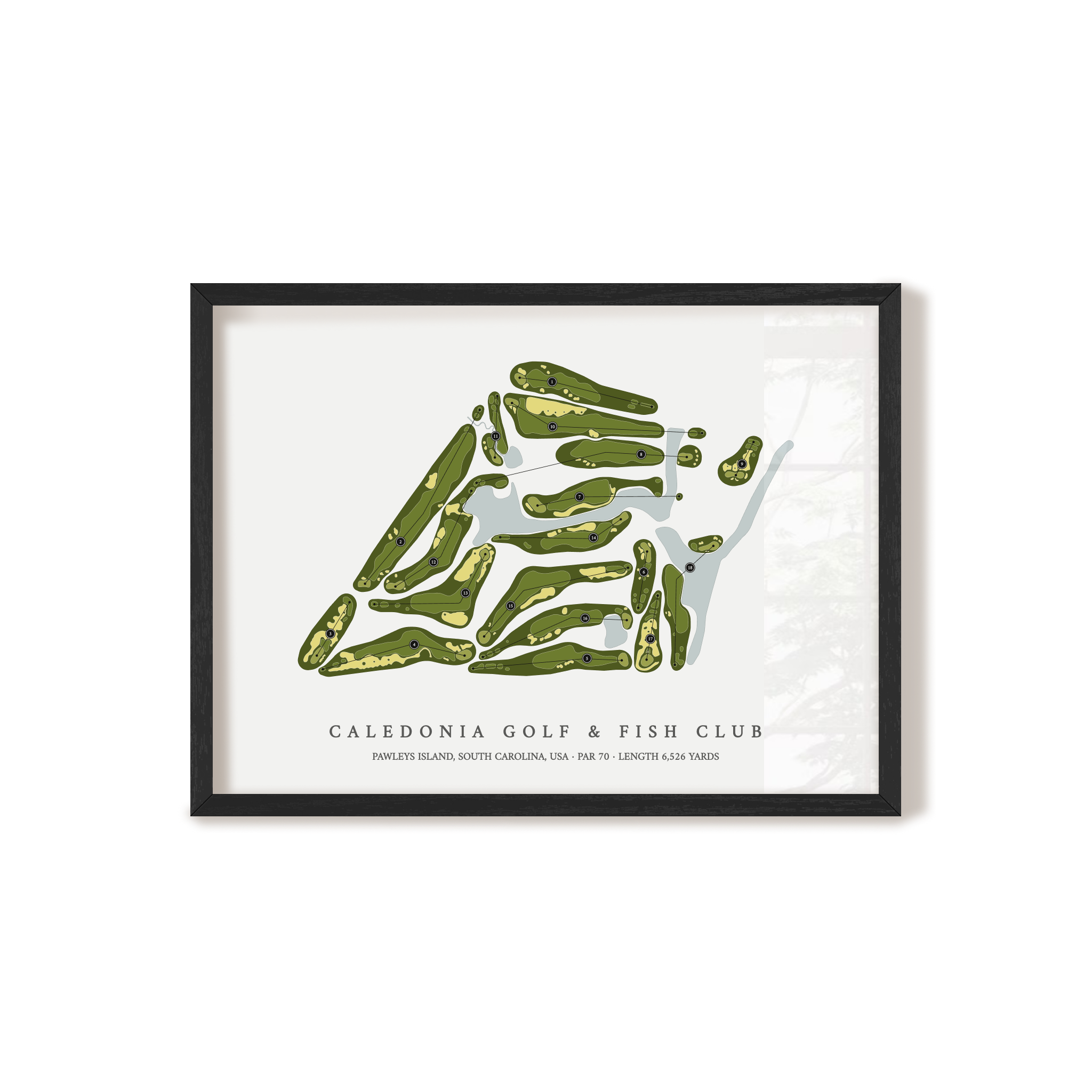 Caledonia Golf & Fish Club | Golf Course Print | Black+Frame