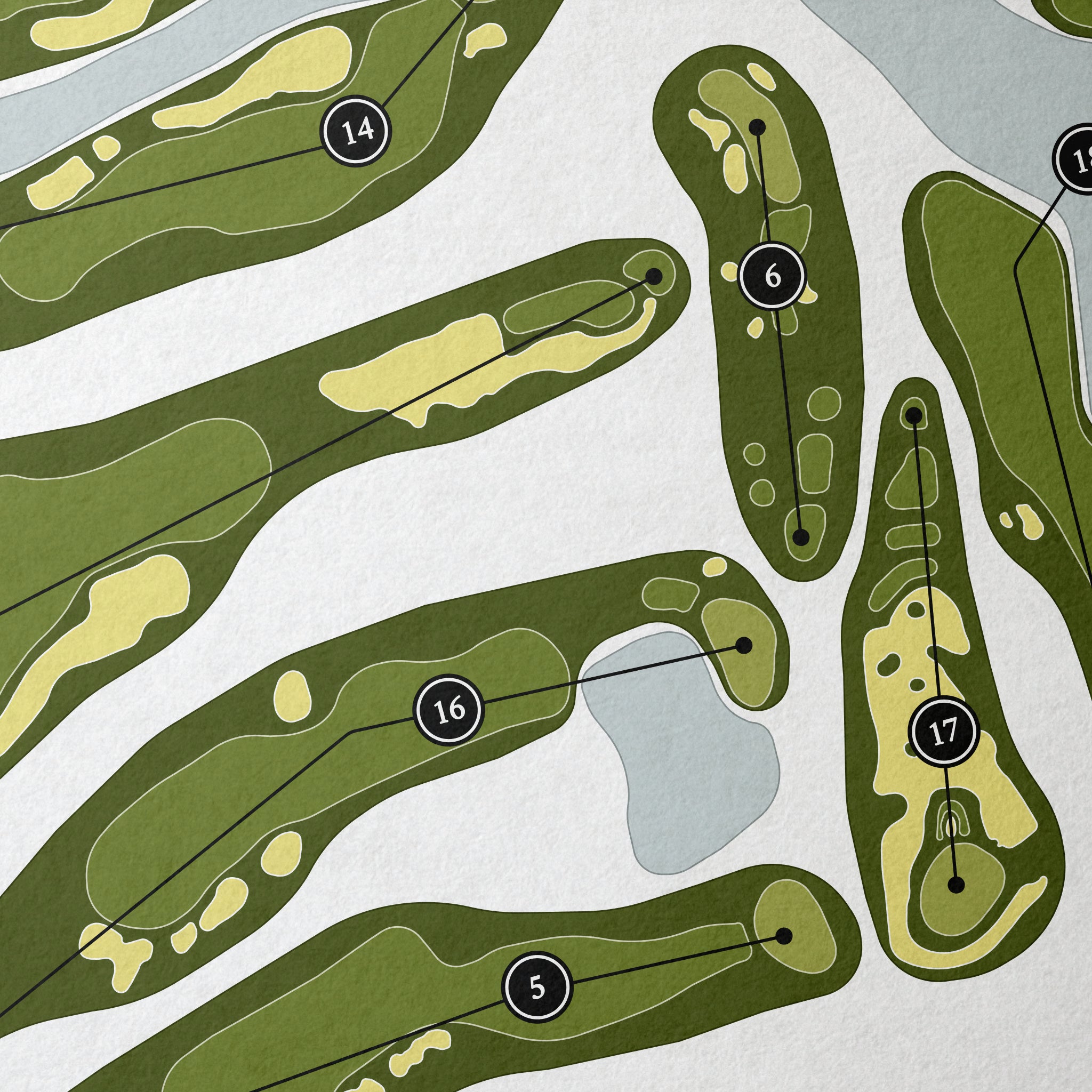 Caledonia Golf & Fish Club | Golf Course Print | Close+Up