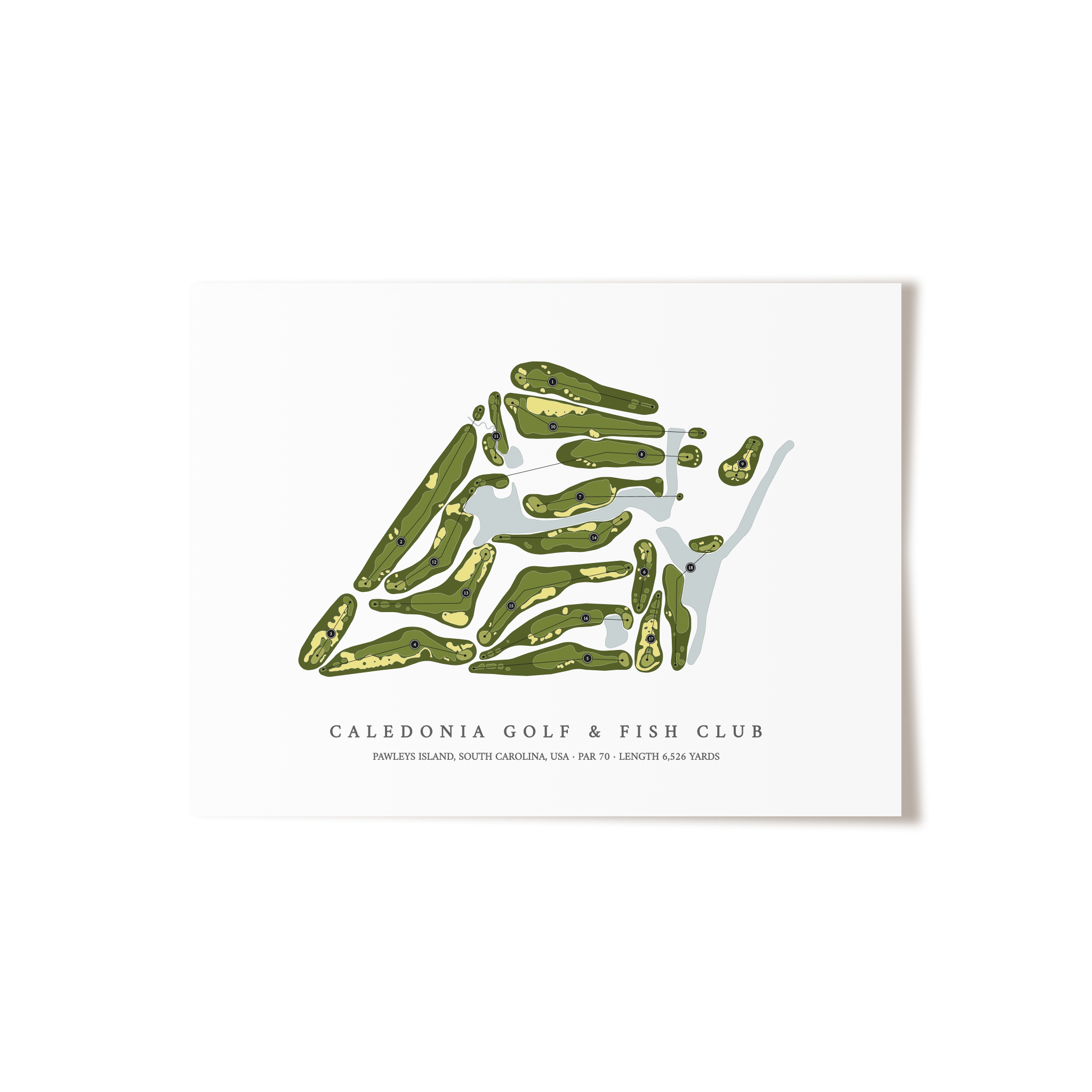 Caledonia Golf & Fish Club | Golf Course Print | Unframed