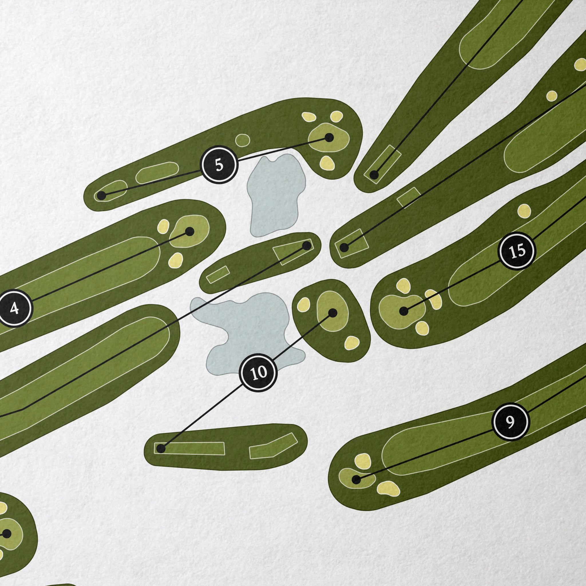 California Country Club | Golf Course Map | Close Up