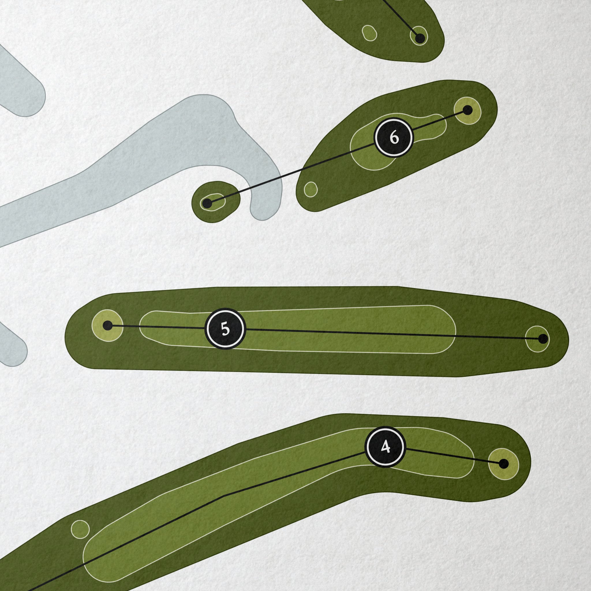 Canadian Lakes Country Club - Pines Course | Golf Course Map | Close+Up