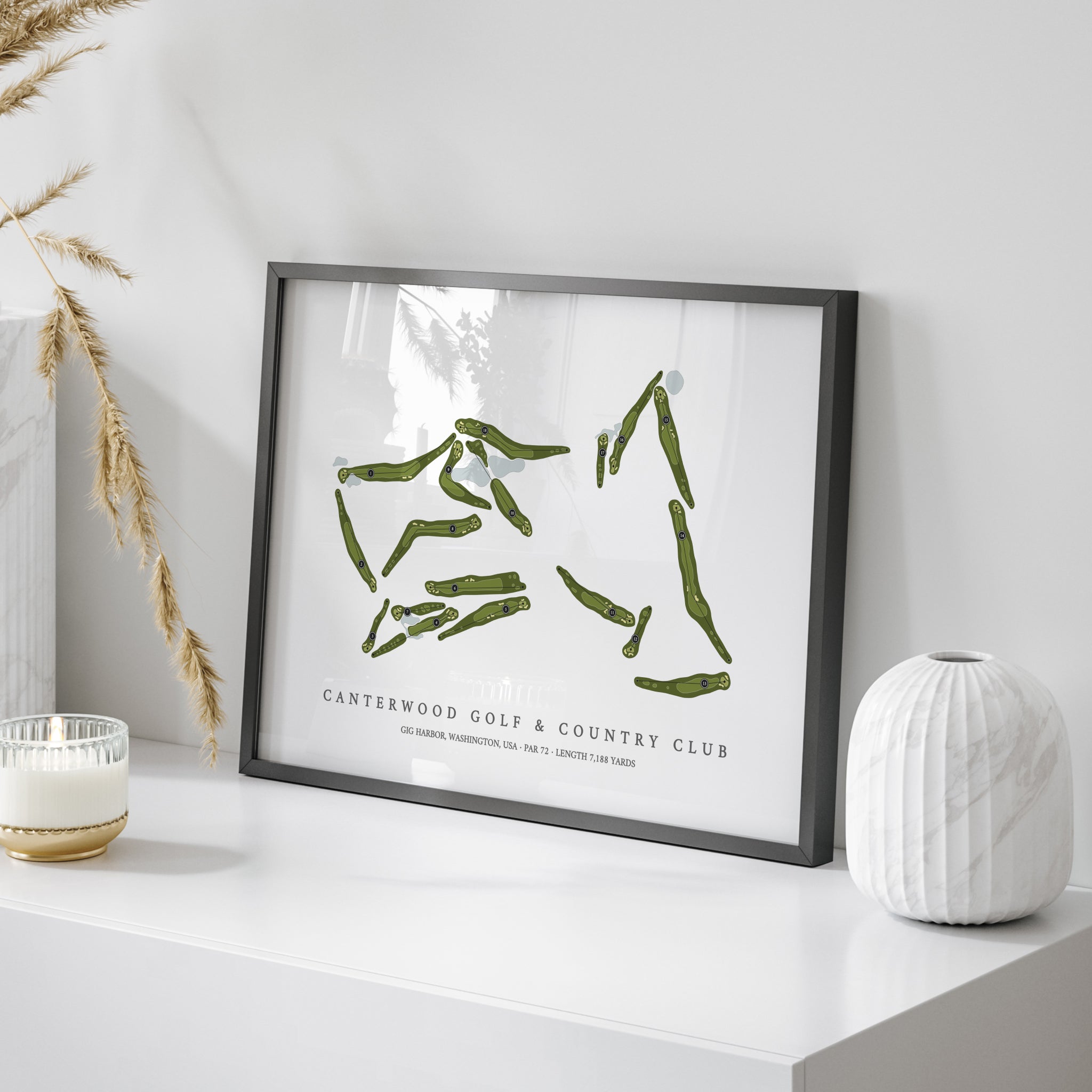 Canterwood Golf & Country Club | Golf Course Print | On Table