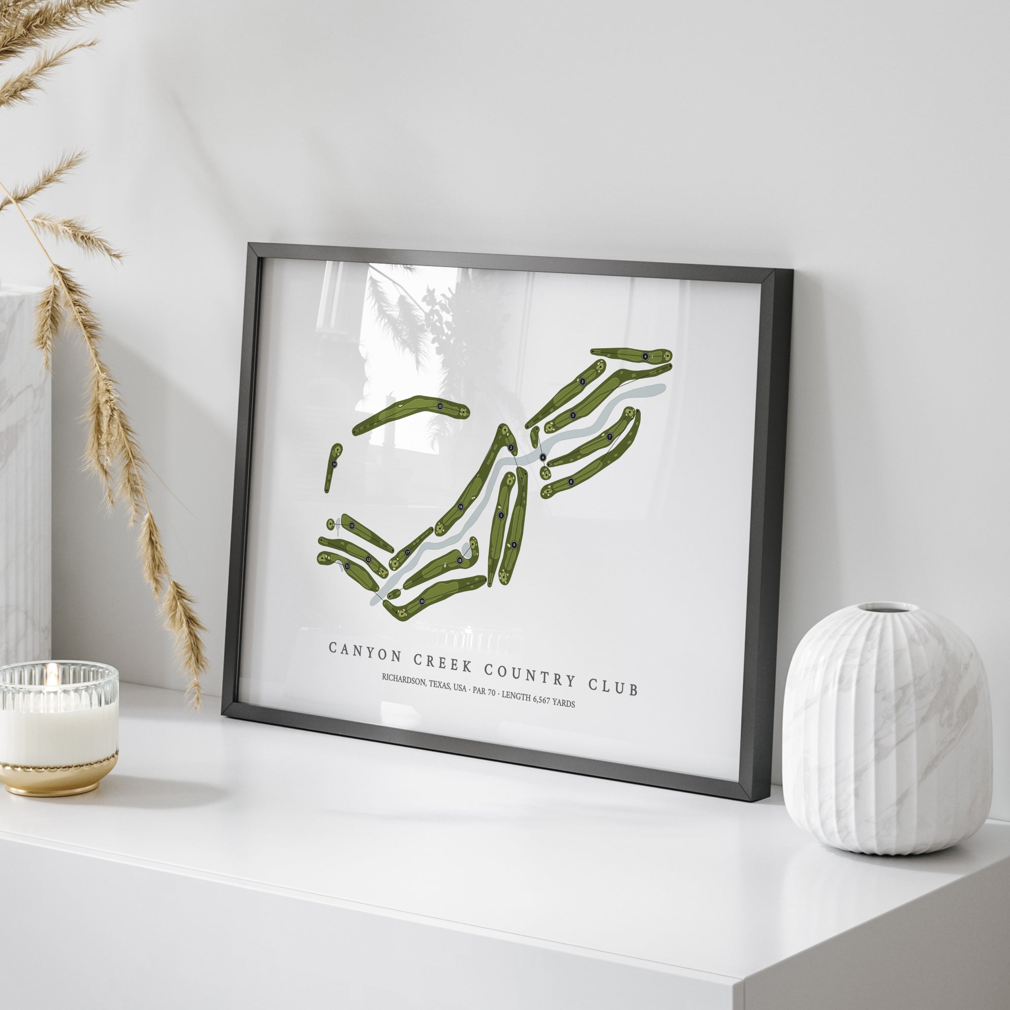 Canyon Creek Country Club | Golf Course Print | On Table
