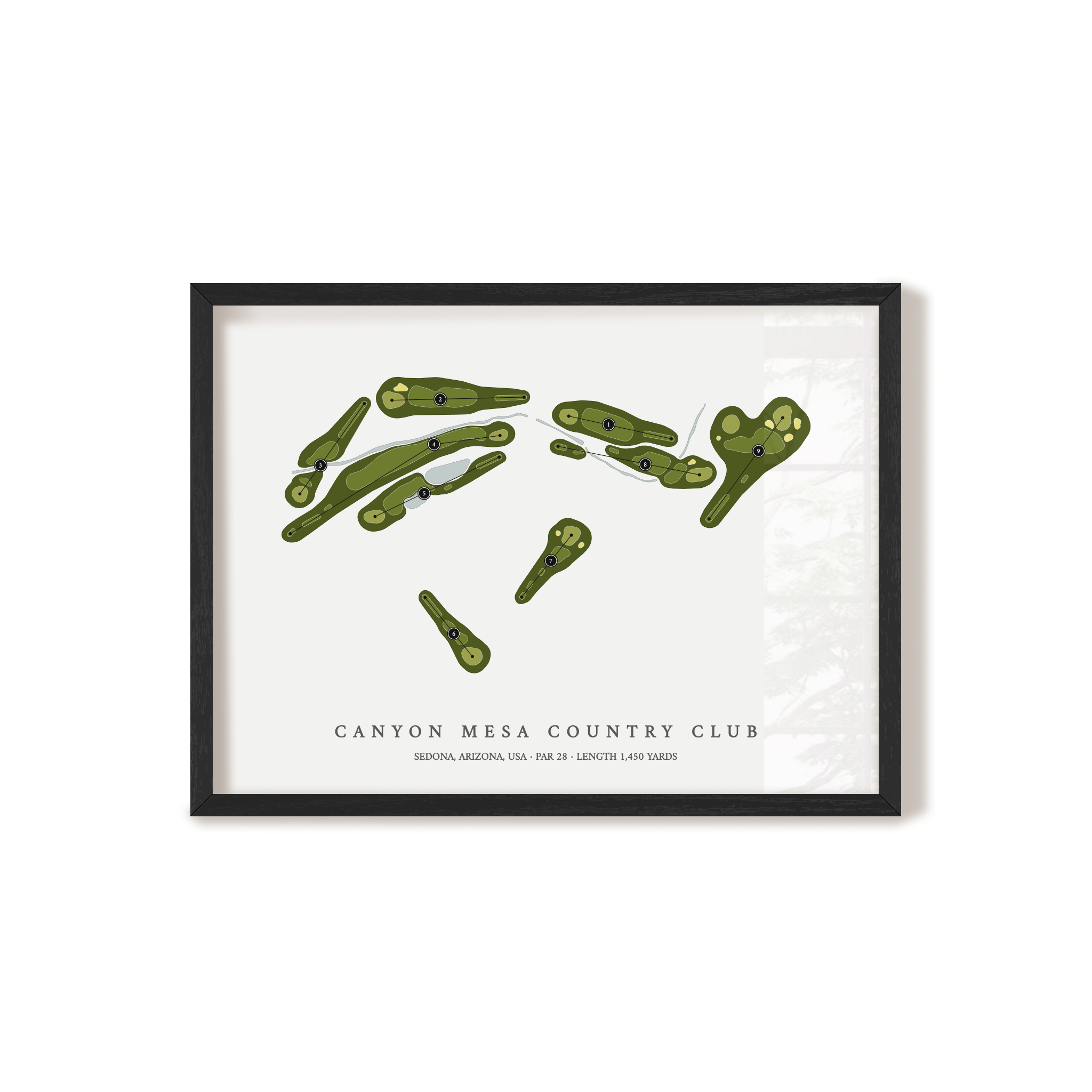 Canyon Mesa Country Club | Golf Course Map | Black Frame