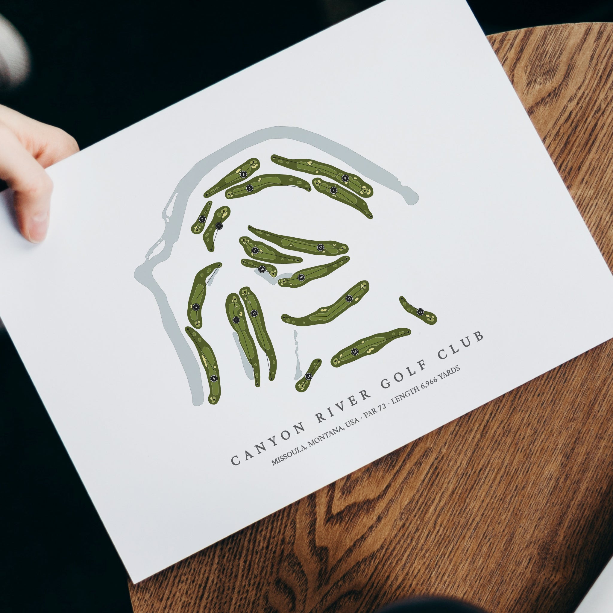 Canyon River Golf Club | Golf Course Map | With Laptop