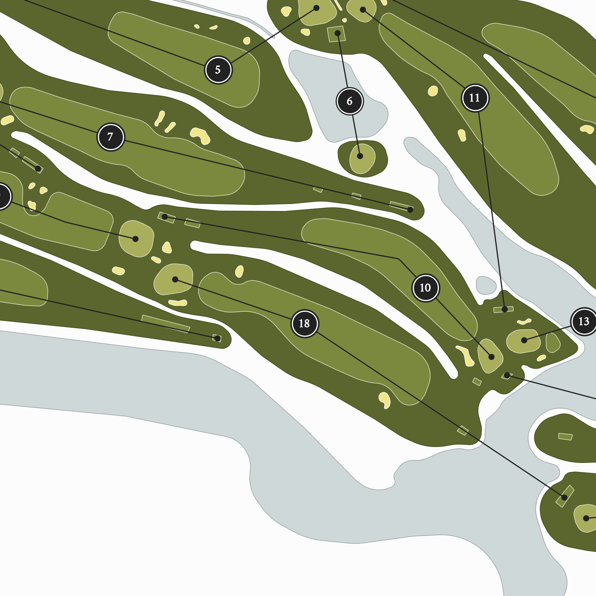 Cape Arundel Golf Club | Golf Course Map | Close Up