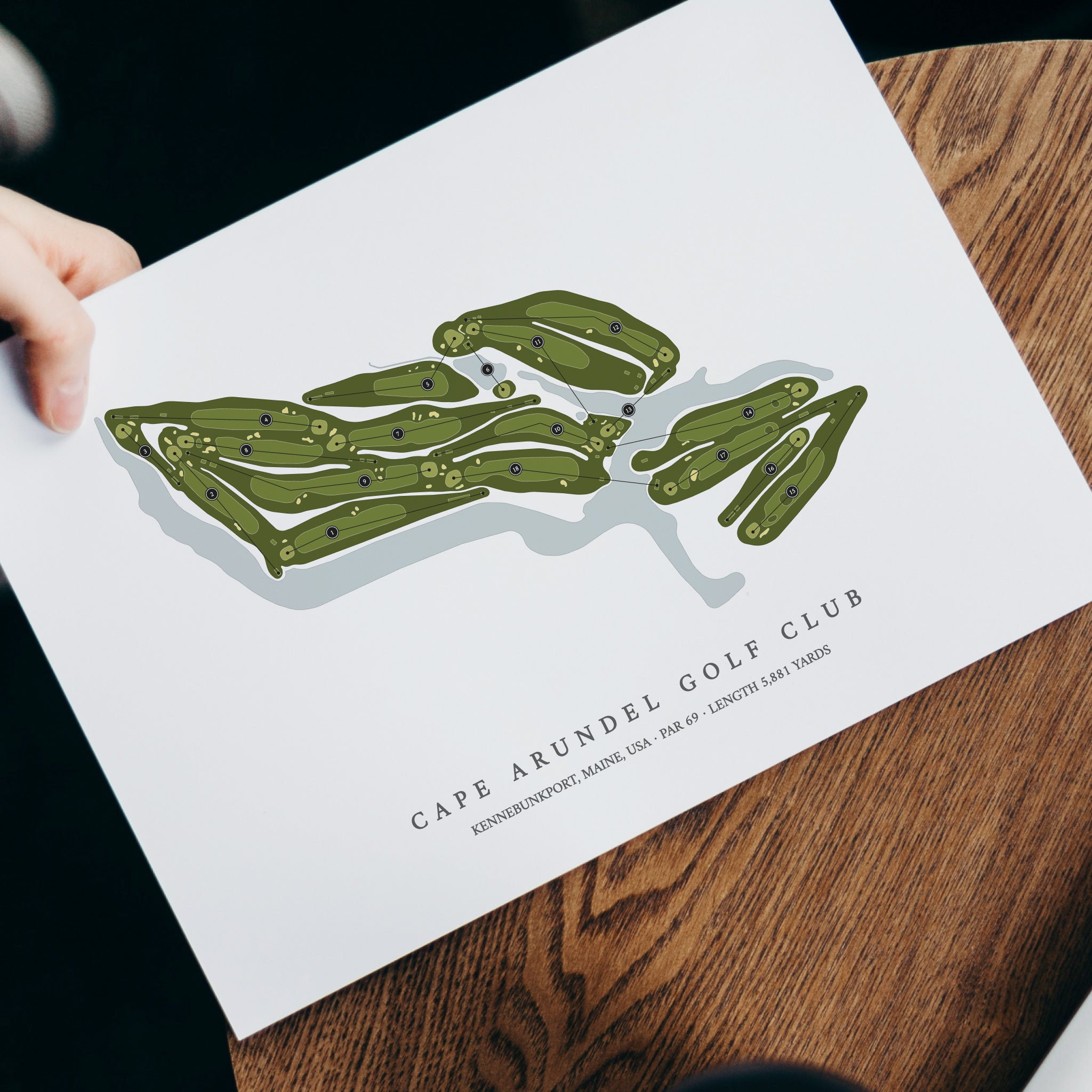 Cape Arundel Golf Club | Golf Course Map | With Laptop