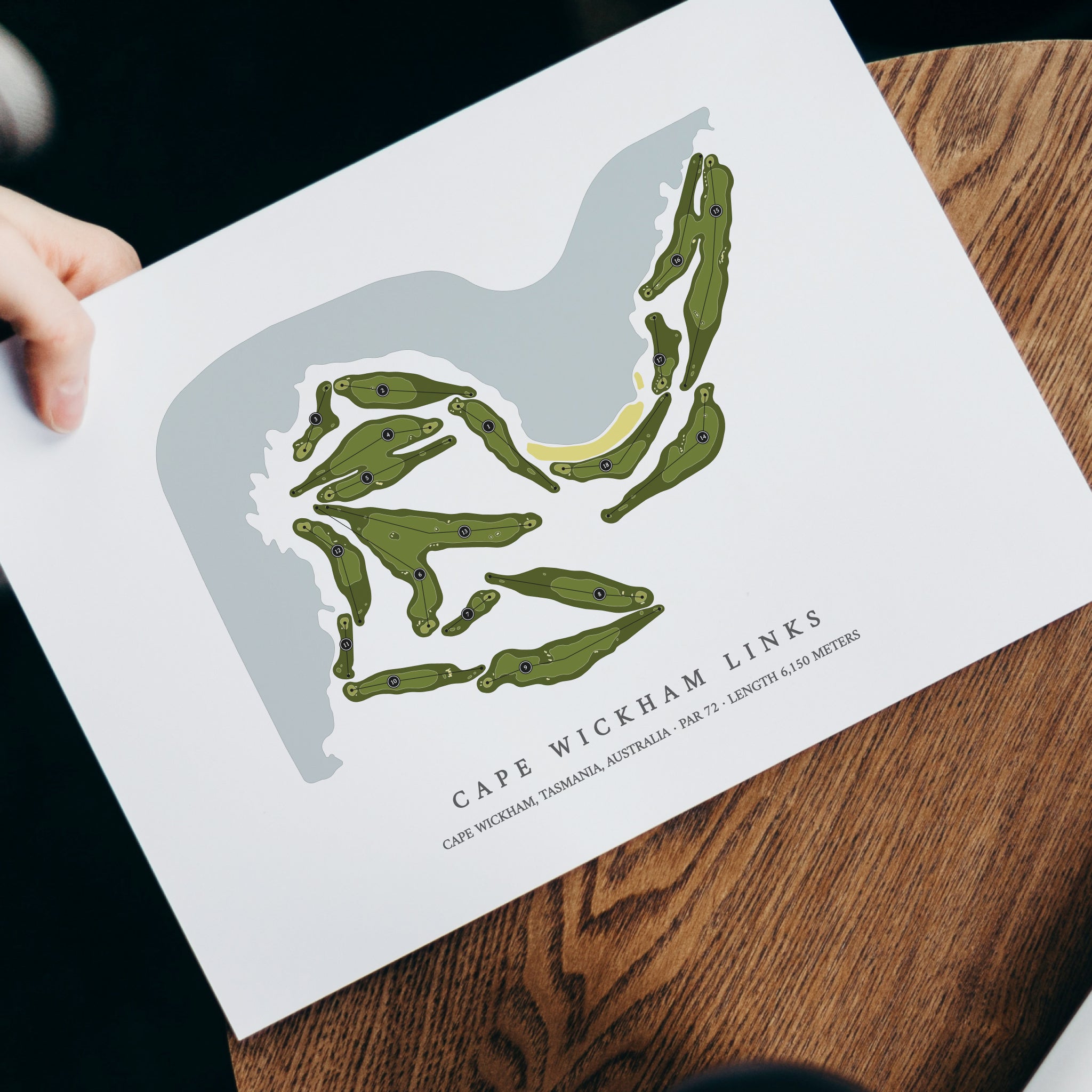 Cape Wickham Links | Golf Course Map | With Laptop