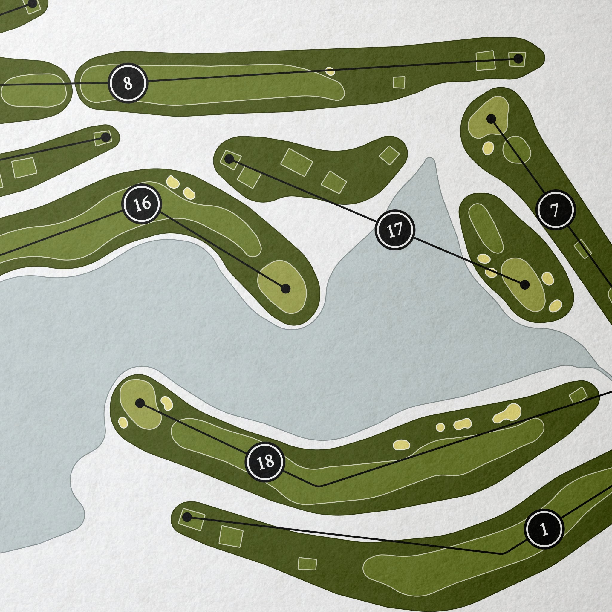 Capital City Country Club | Golf Course Map | Close Up