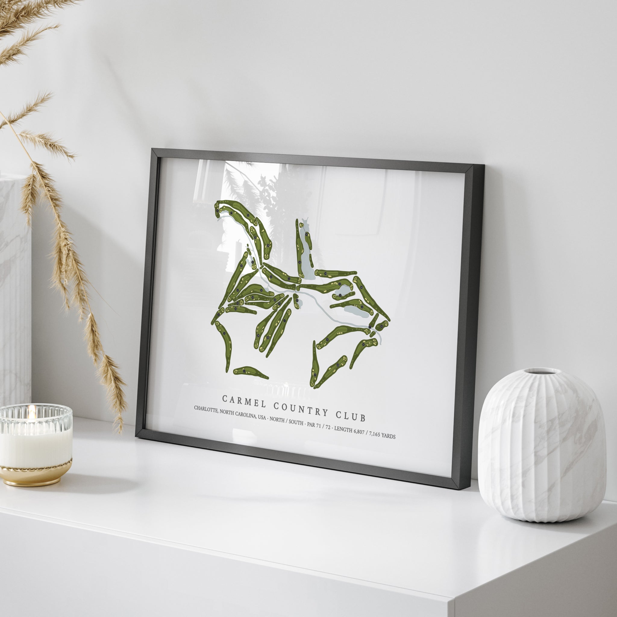 Carmel Country Club | Golf Course Print | On Table