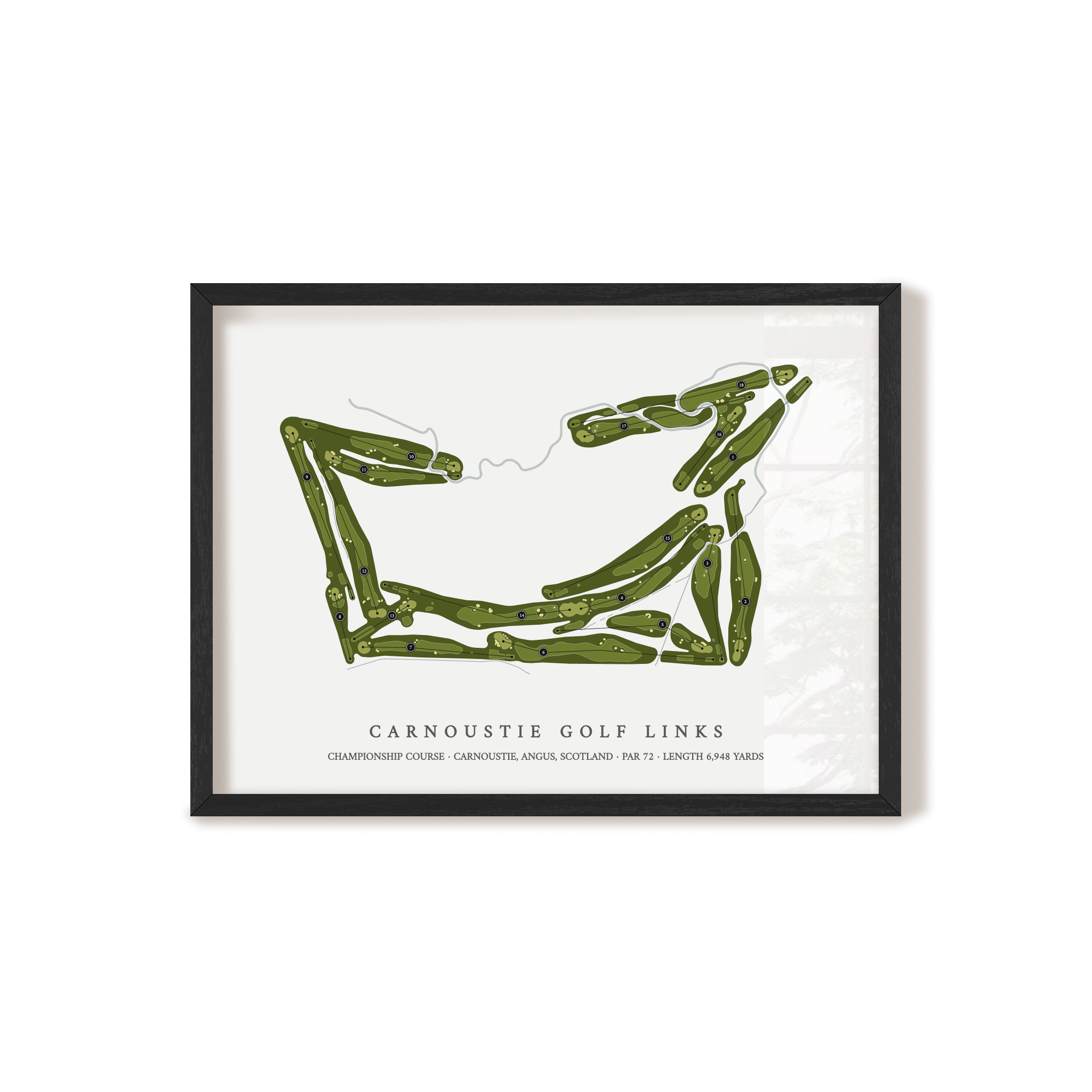 Carnoustie Golf Links - Championship Course | Golf Course Print | Black+Frame
