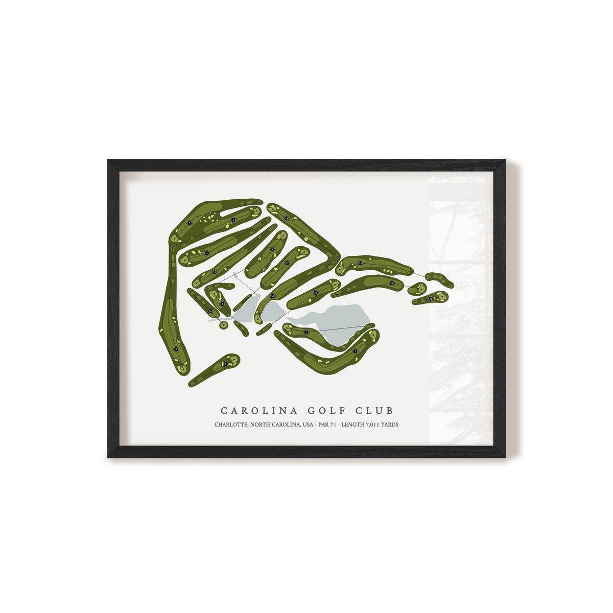 Carolina Golf Club | Golf Course Print | Black Frame