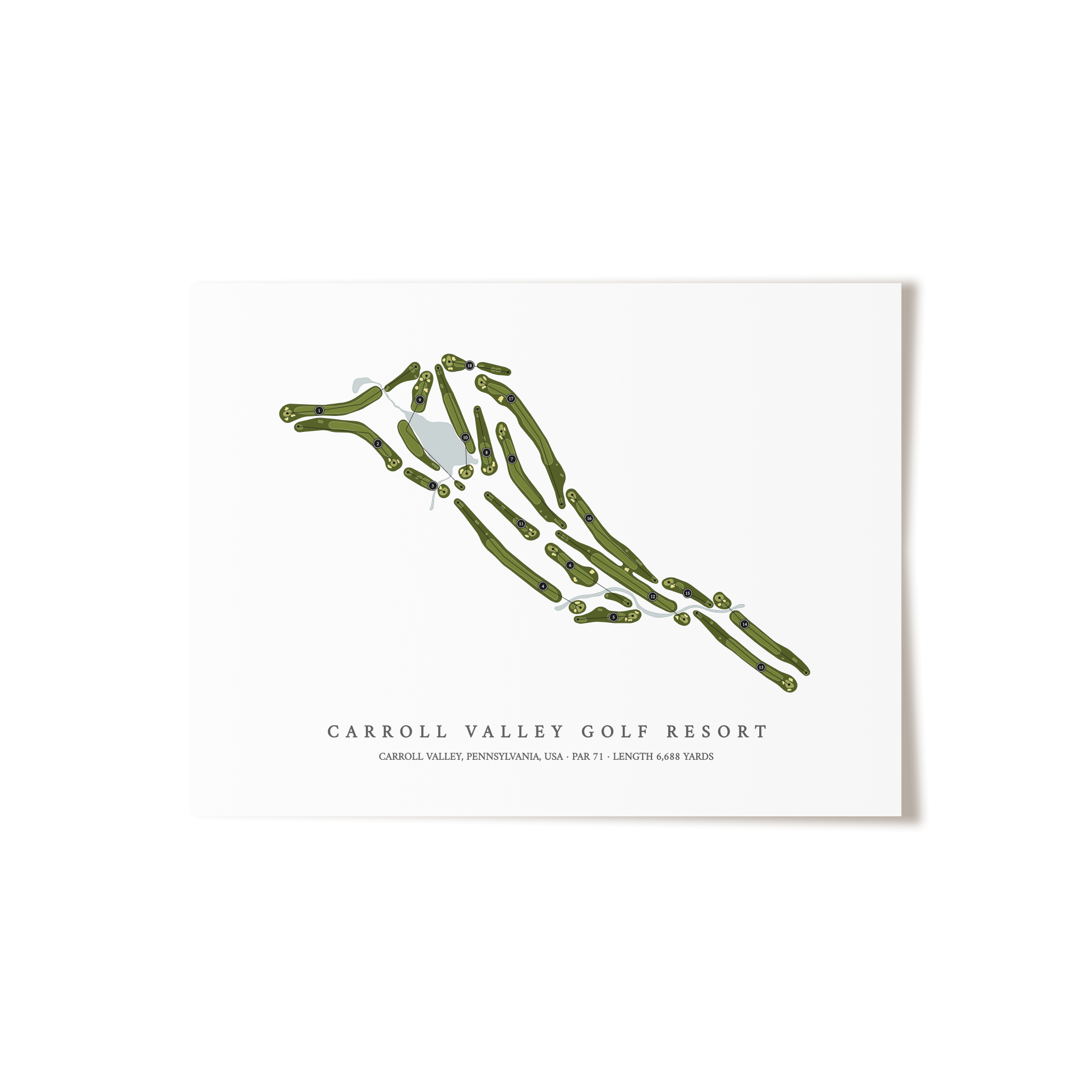 Carroll Valley Golf Resort | Golf Course Map | Unframed