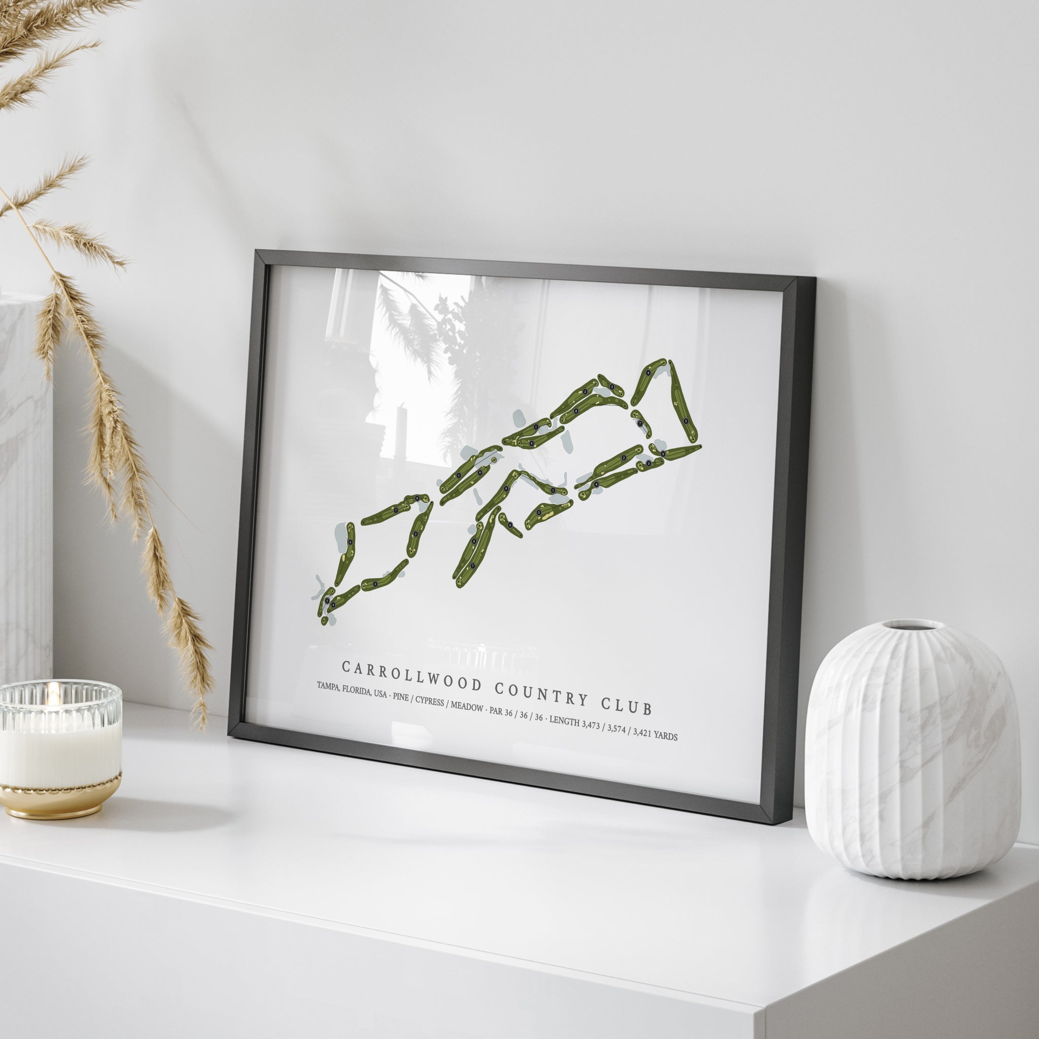 Carrollwood Country Club | Golf Course Map | On Table