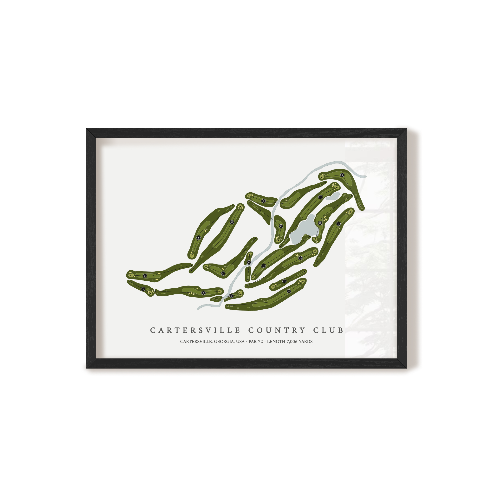Cartersville Country Club | Golf Course Print | Black+Frame