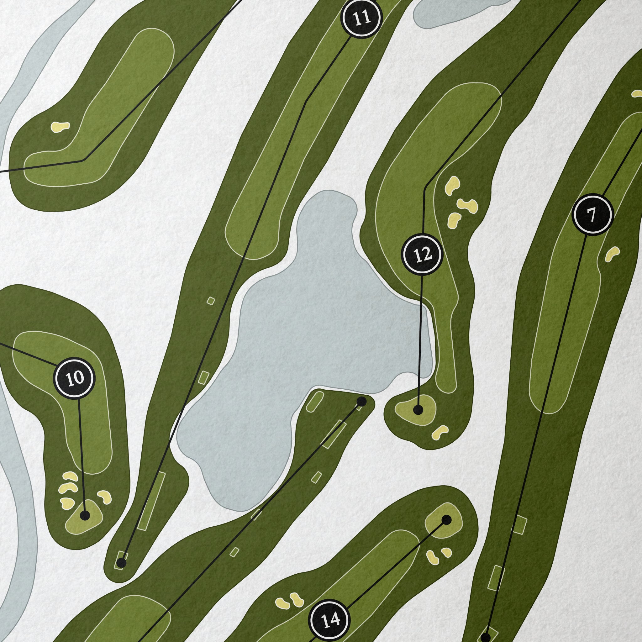 Cartersville Country Club | Golf Course Print | Close+Up