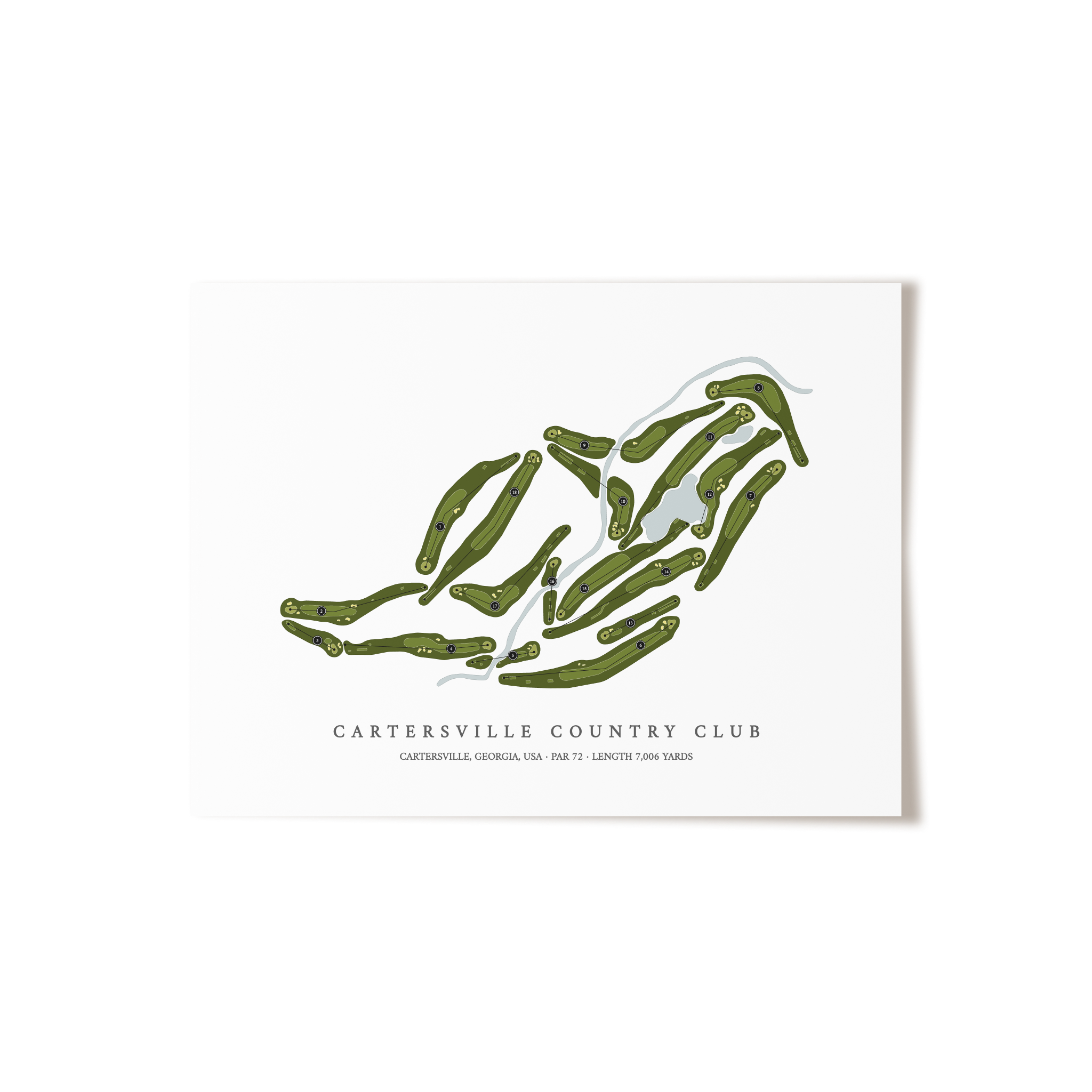 Cartersville Country Club | Golf Course Print | Unframed