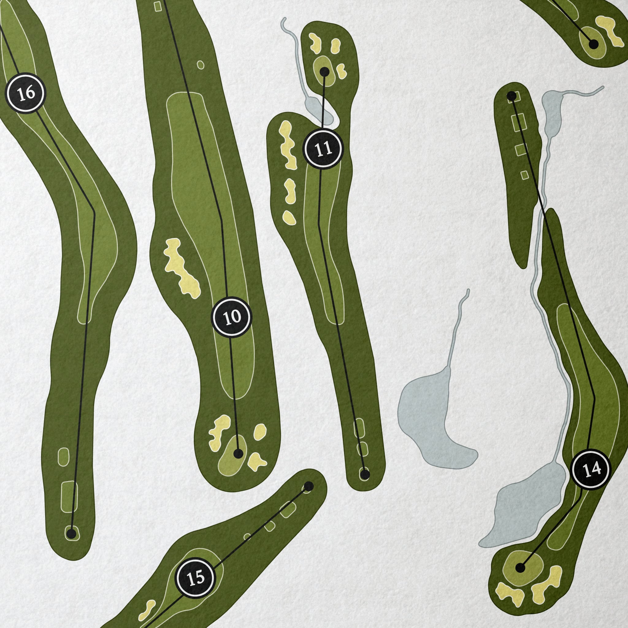 Cascata Golf Club | Golf Course Print | Close Up