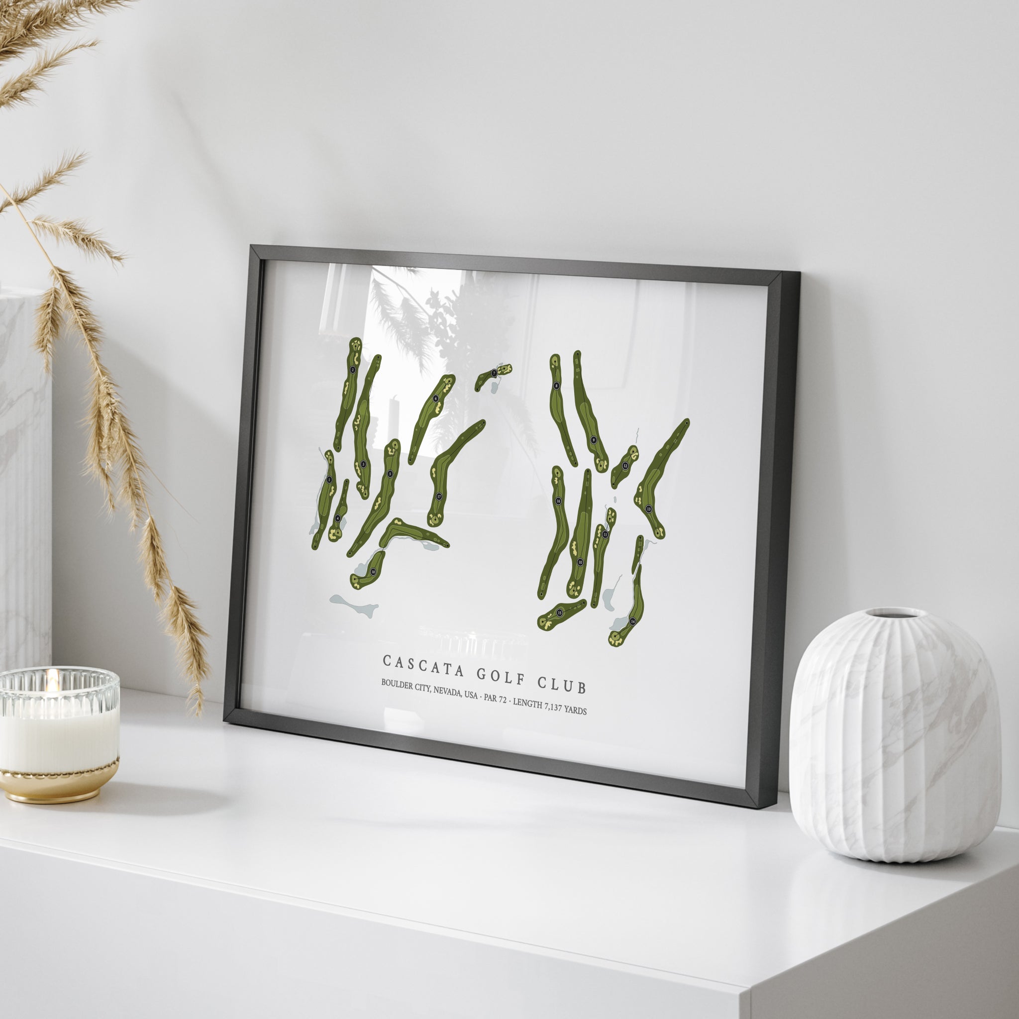 Cascata Golf Club | Golf Course Print | On Table