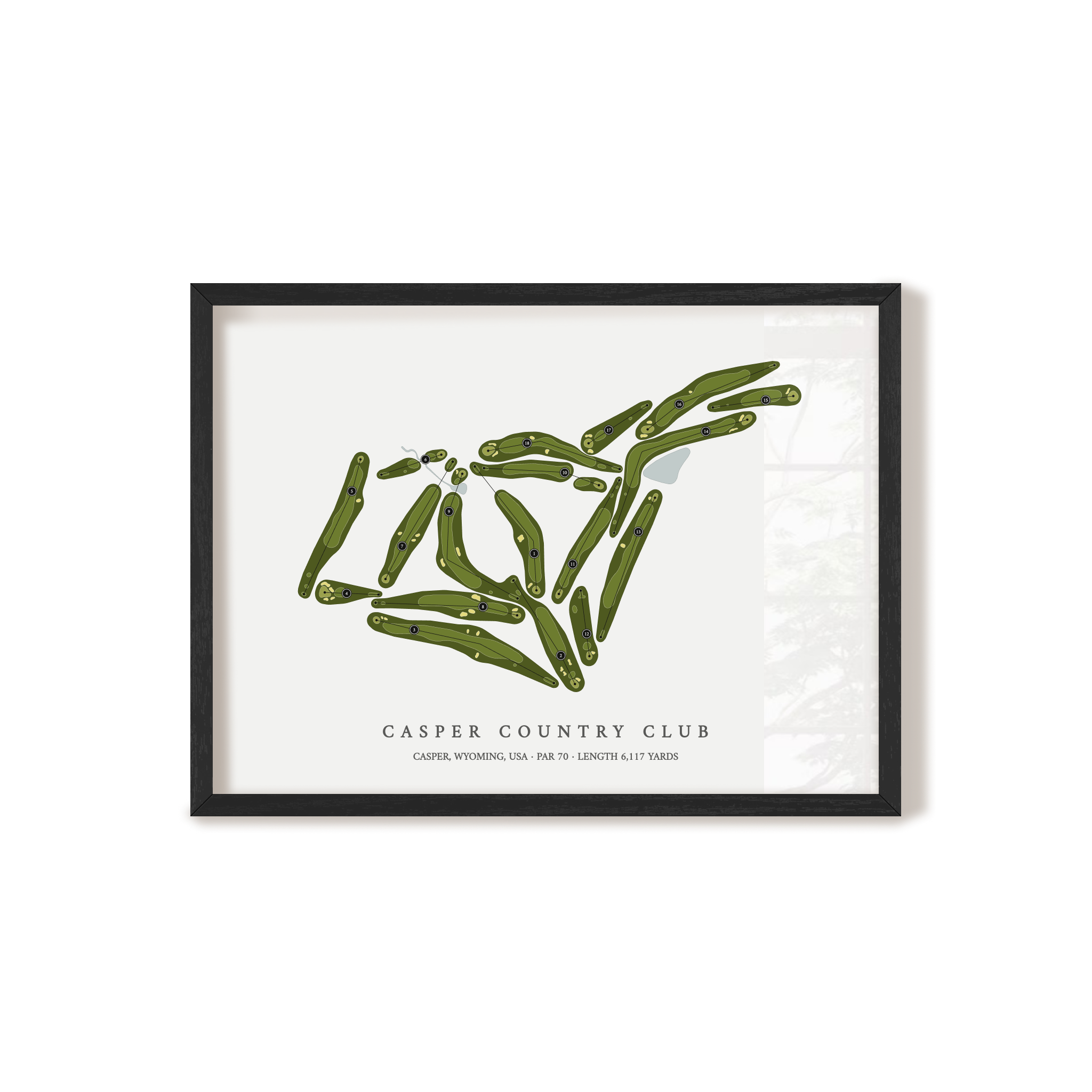 Casper Country Club | Golf Course Map | Black+Frame