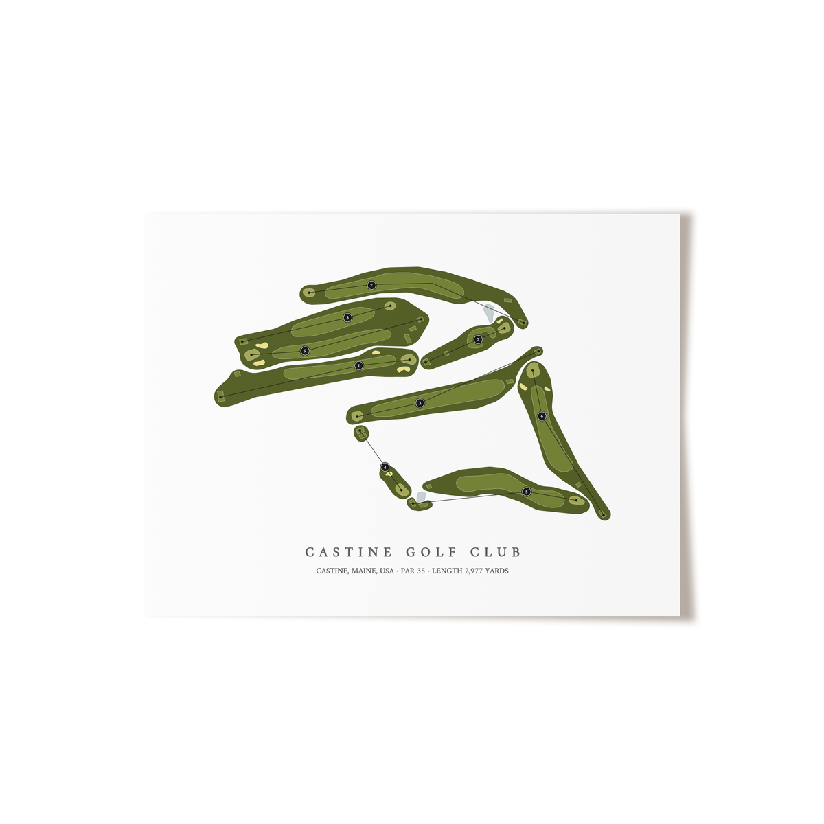 Castine Golf Club | Golf Course Map | Unframed