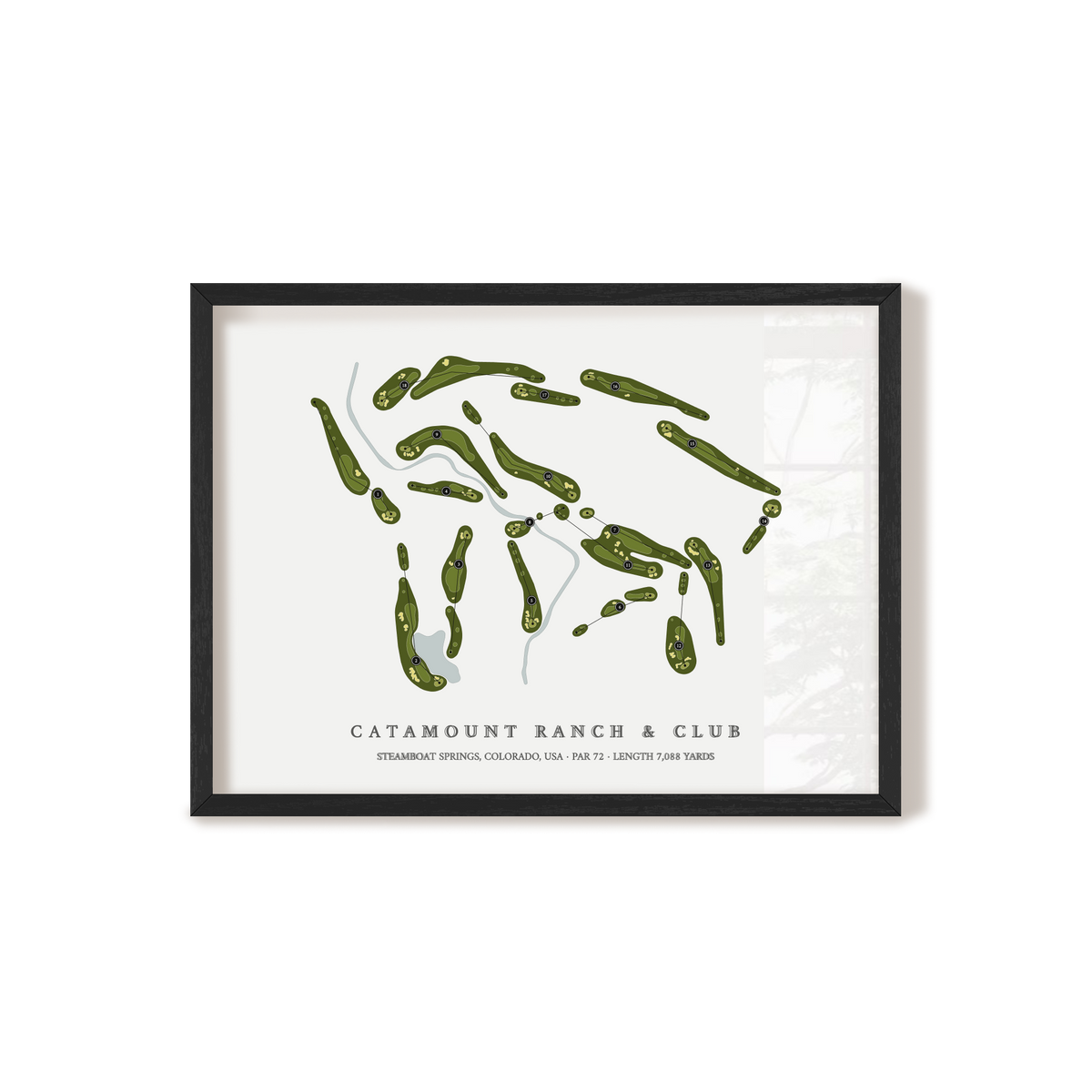 Catamount Ranch & Club | Golf Course Print | Black Frame