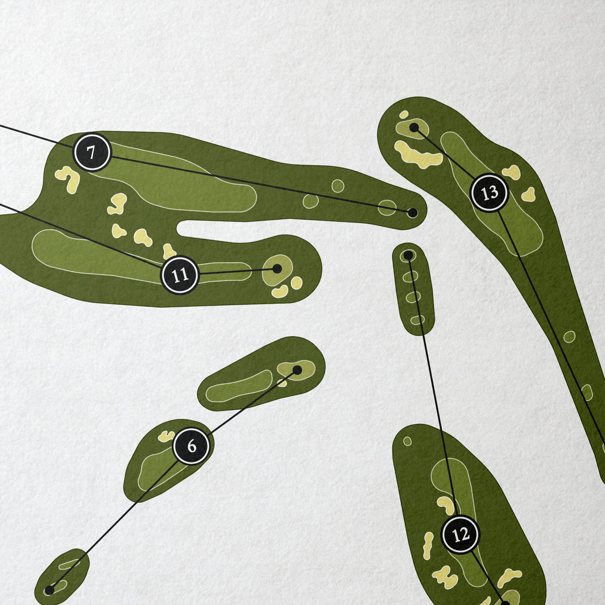 Catamount Ranch & Club | Golf Course Print | Close Up