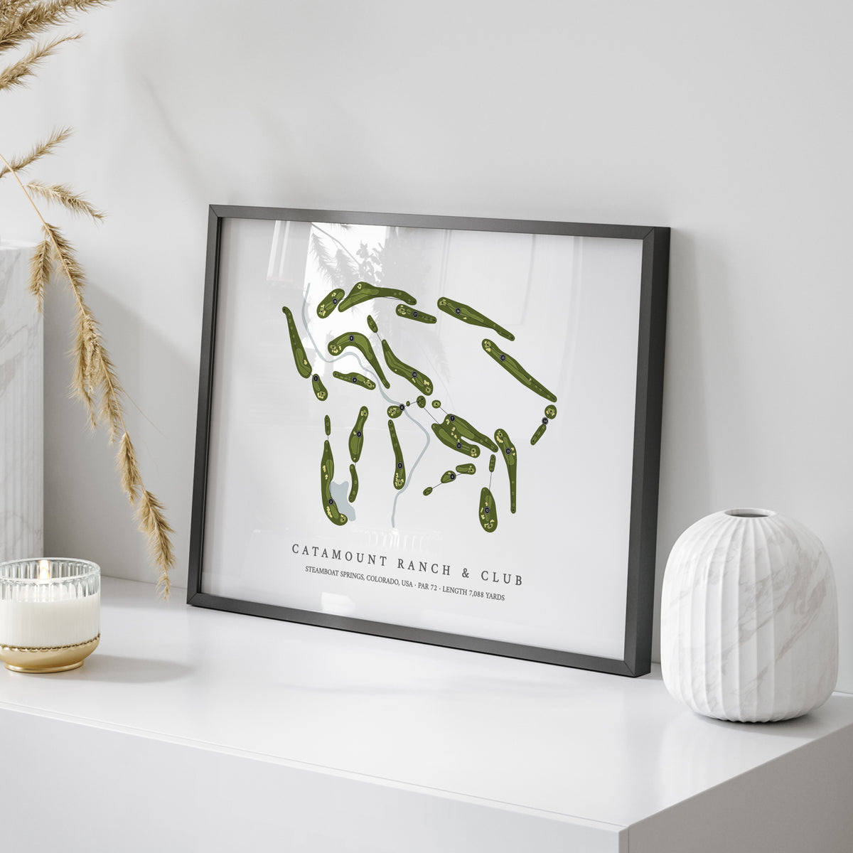 Catamount Ranch & Club | Golf Course Print | On Table