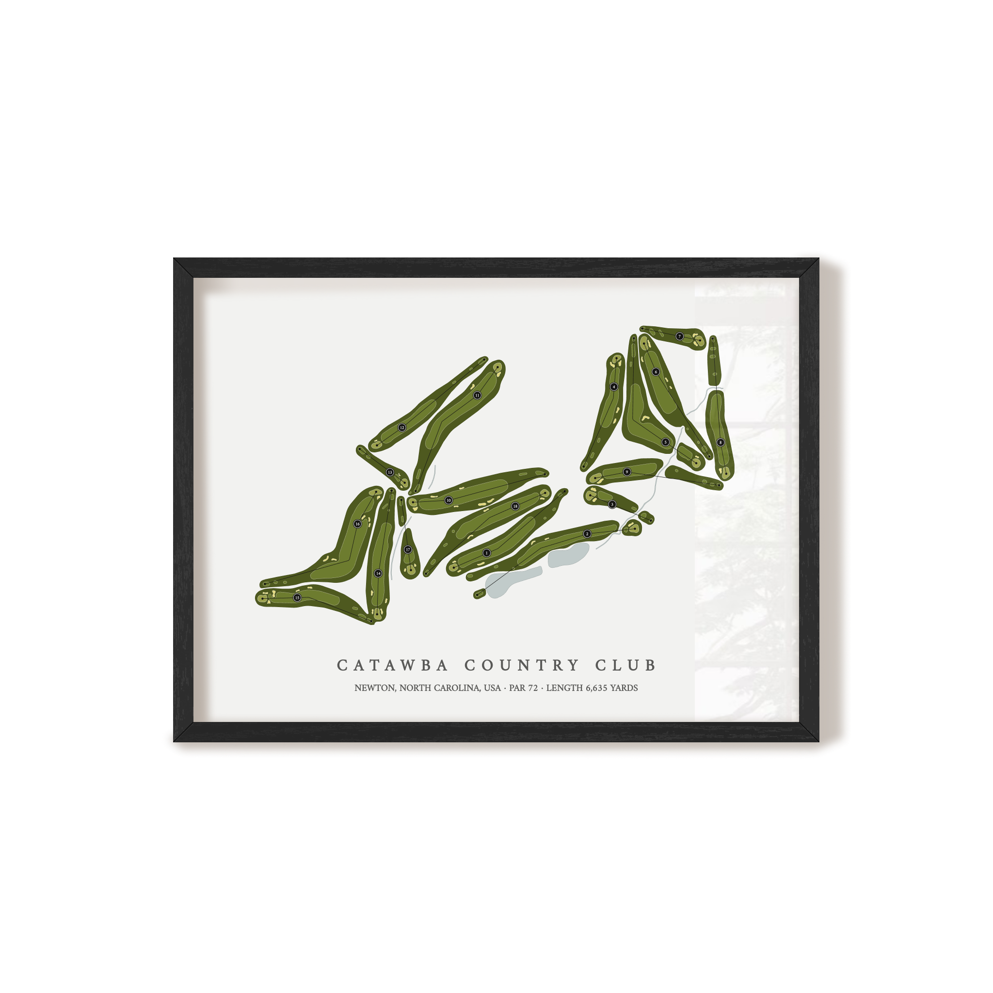 Catawba Country Club | Golf Course Map | Black+Frame