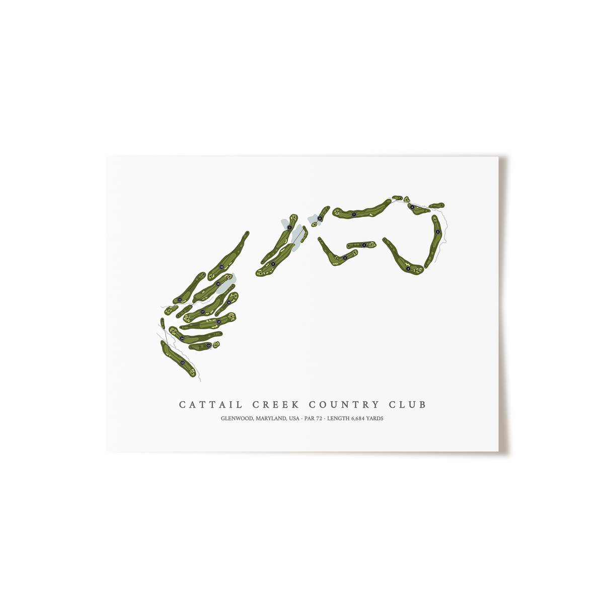 Cattail Creek Country Club | Golf Course Print | Unframed