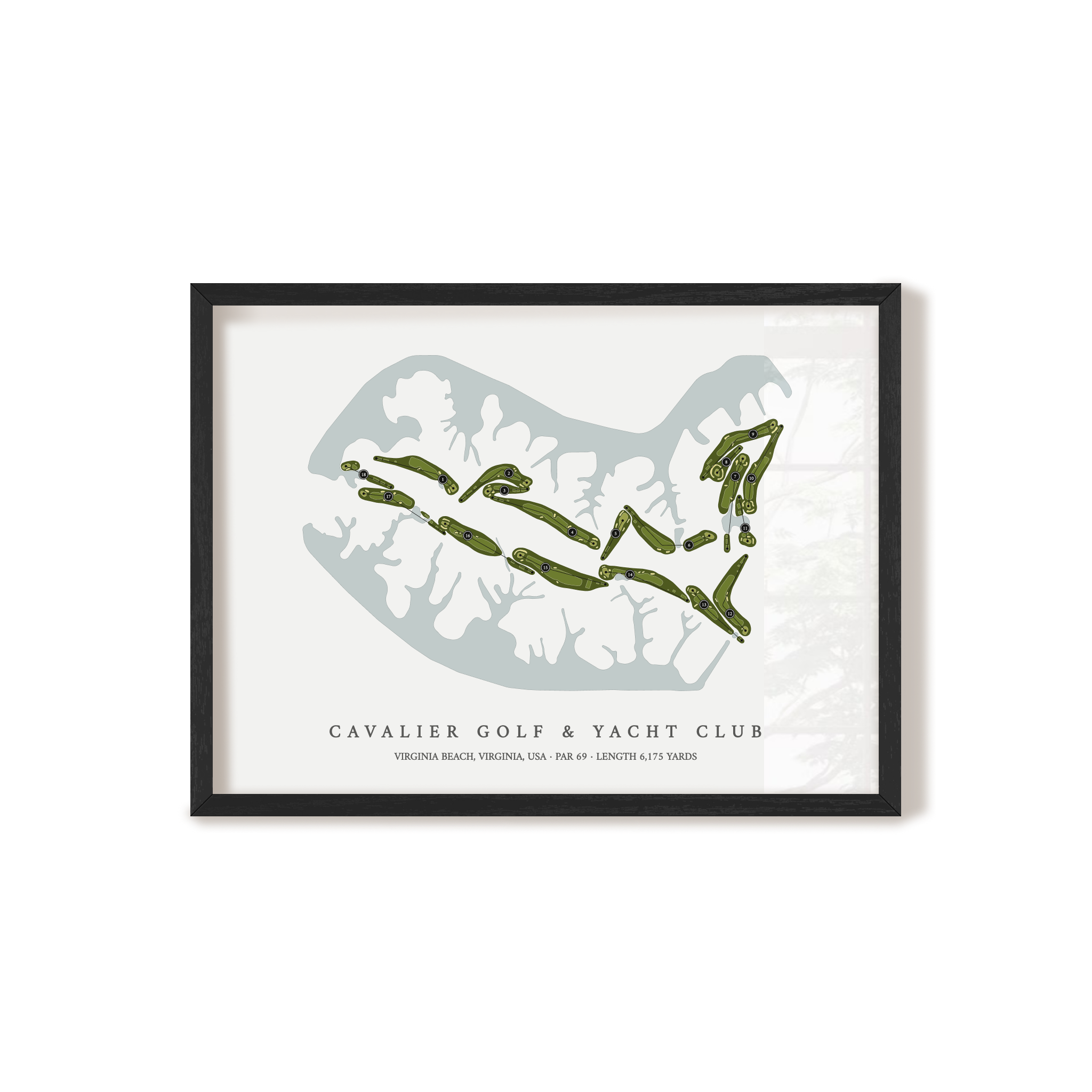 Cavalier Golf & Yacht Club | Golf Course Print | Black+Frame