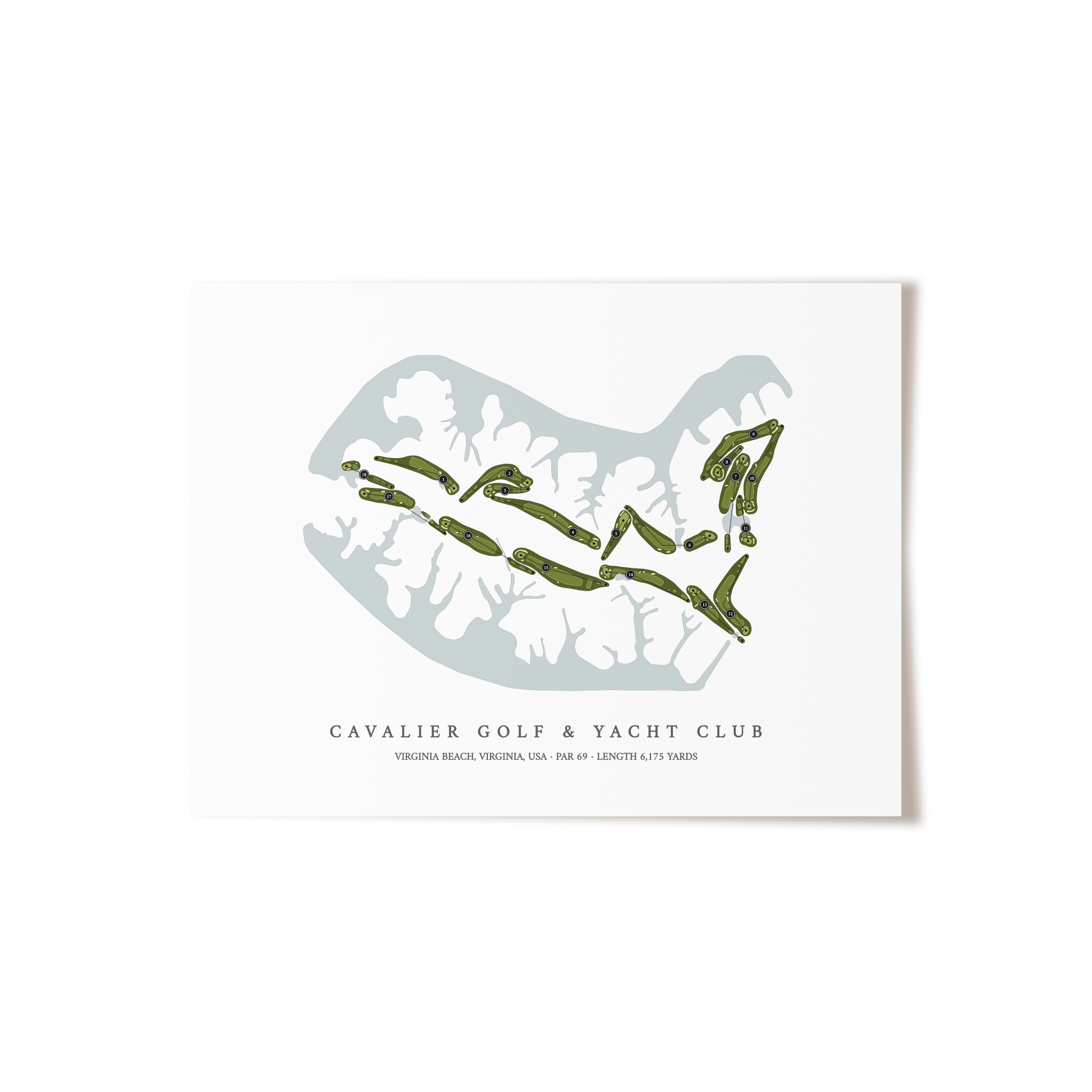 Cavalier Golf & Yacht Club | Golf Course Print | Unframed