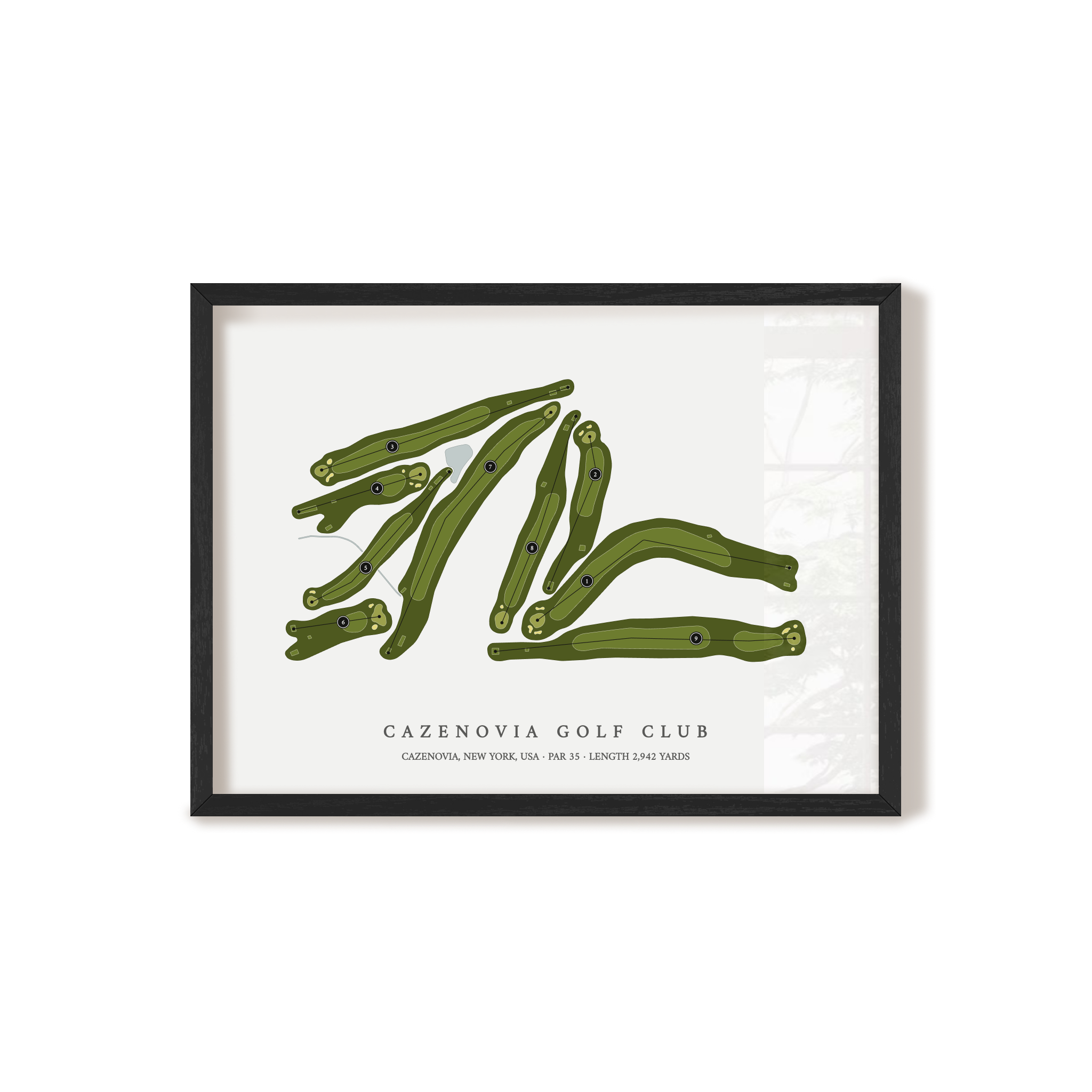 Cazenovia Golf Club | Golf Course Print | Black+Frame