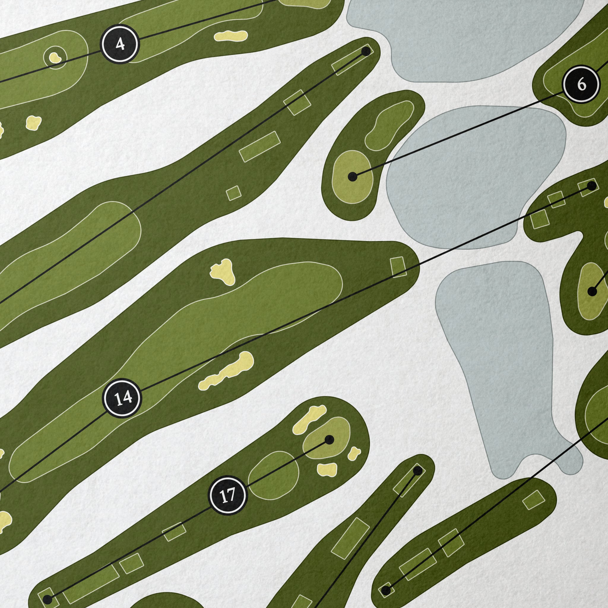 Cedarwood Country Club | Golf Course Map | Close Up