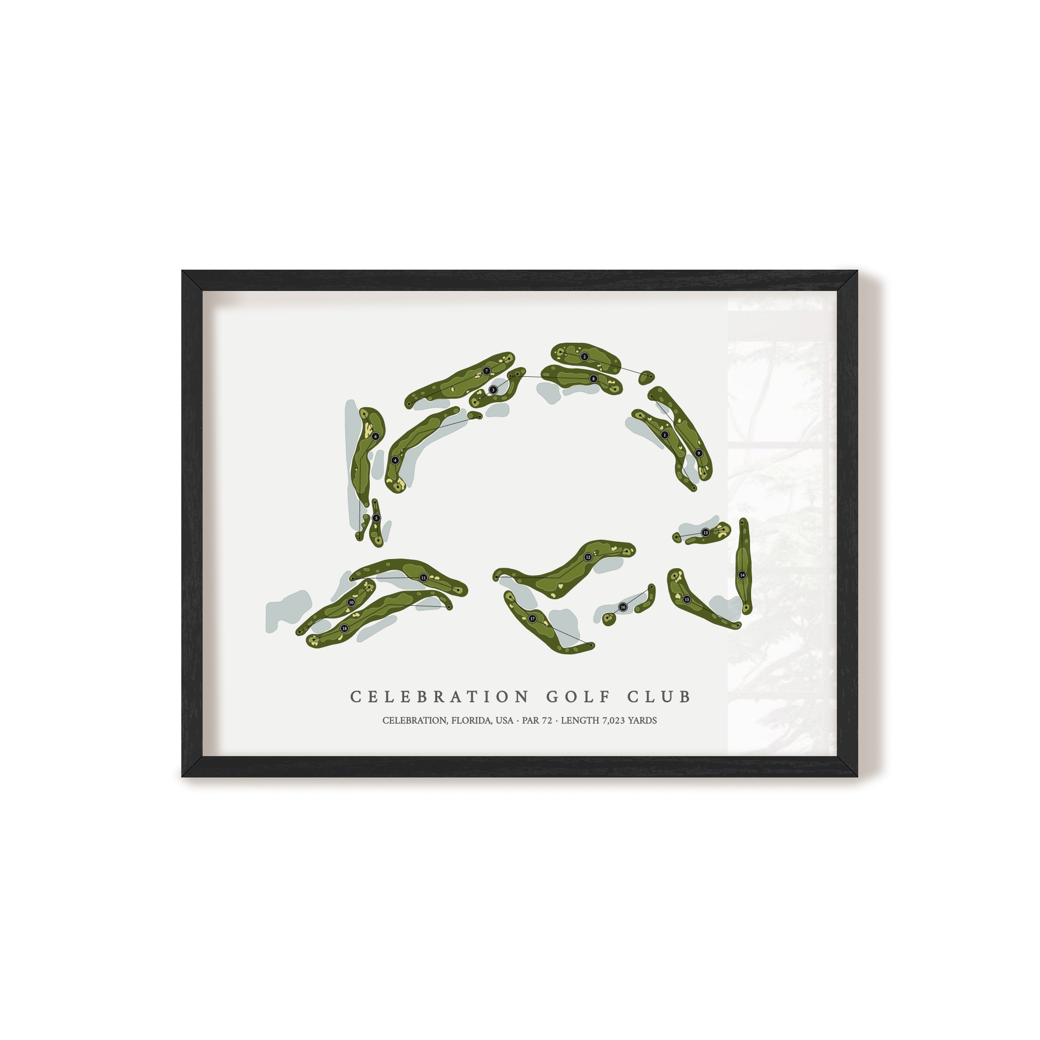 Celebration Golf Club | Golf Course Map | Black Frame