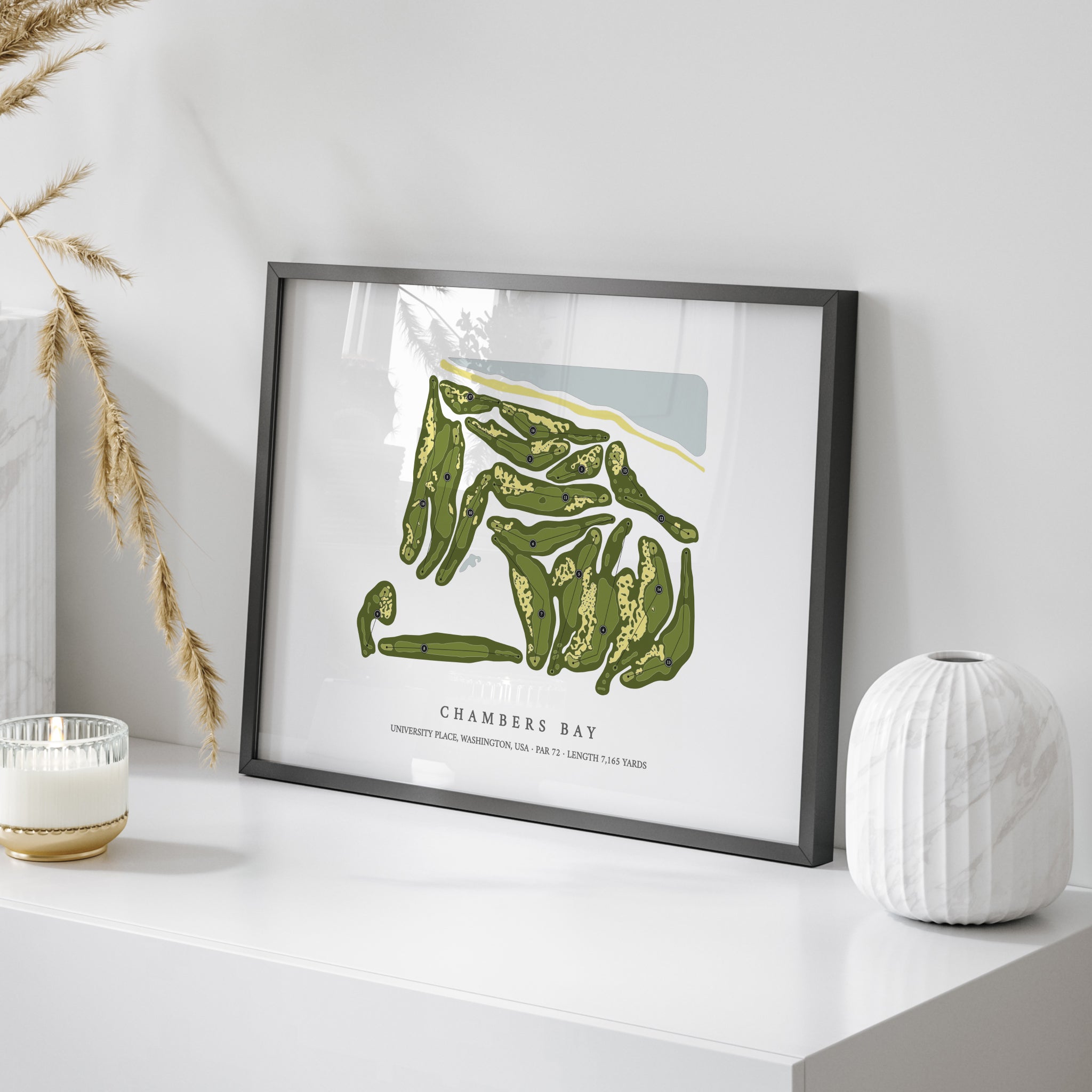 Chambers Bay | Golf Course Print | On Table