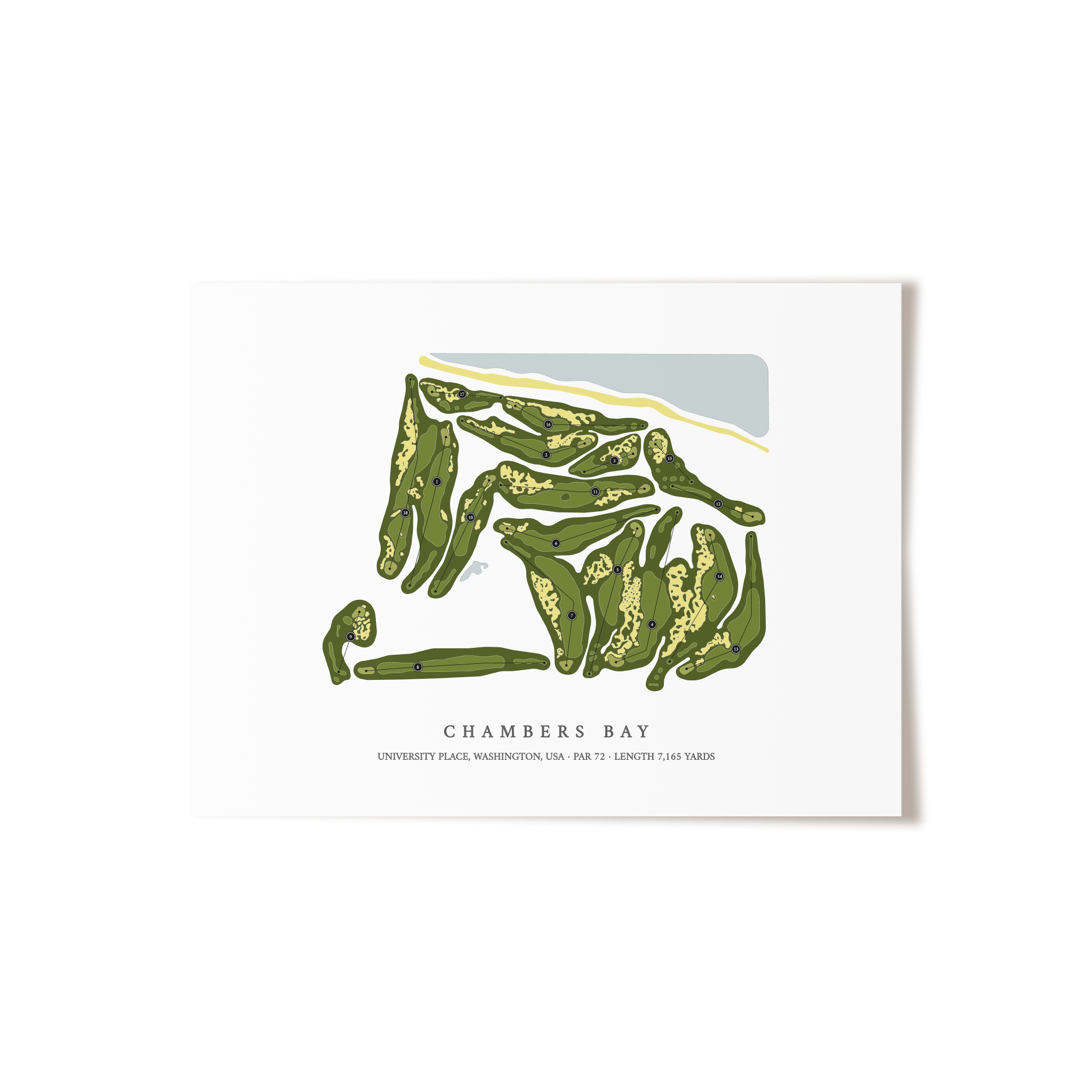 Chambers Bay | Golf Course Print | Unframed