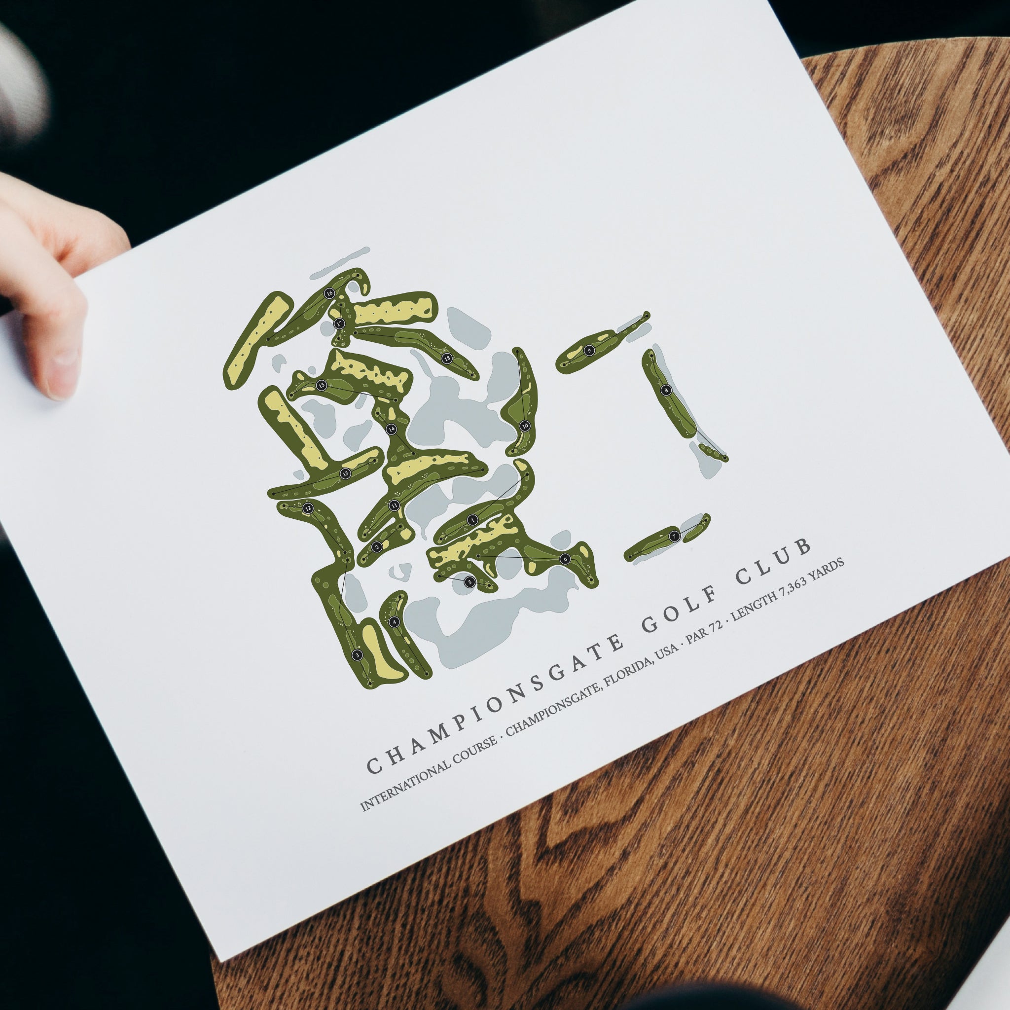 ChampionsGate Golf Club - International Course | Golf Course Map | With Laptop