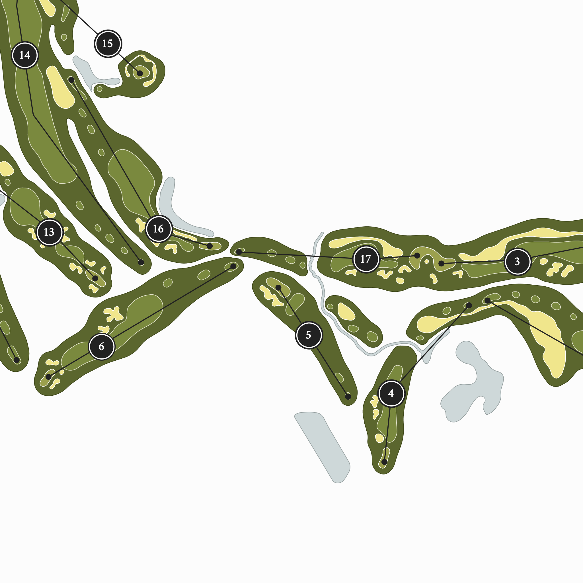 ChampionsGate Golf Club - National Course | Golf Course Map | Close Up